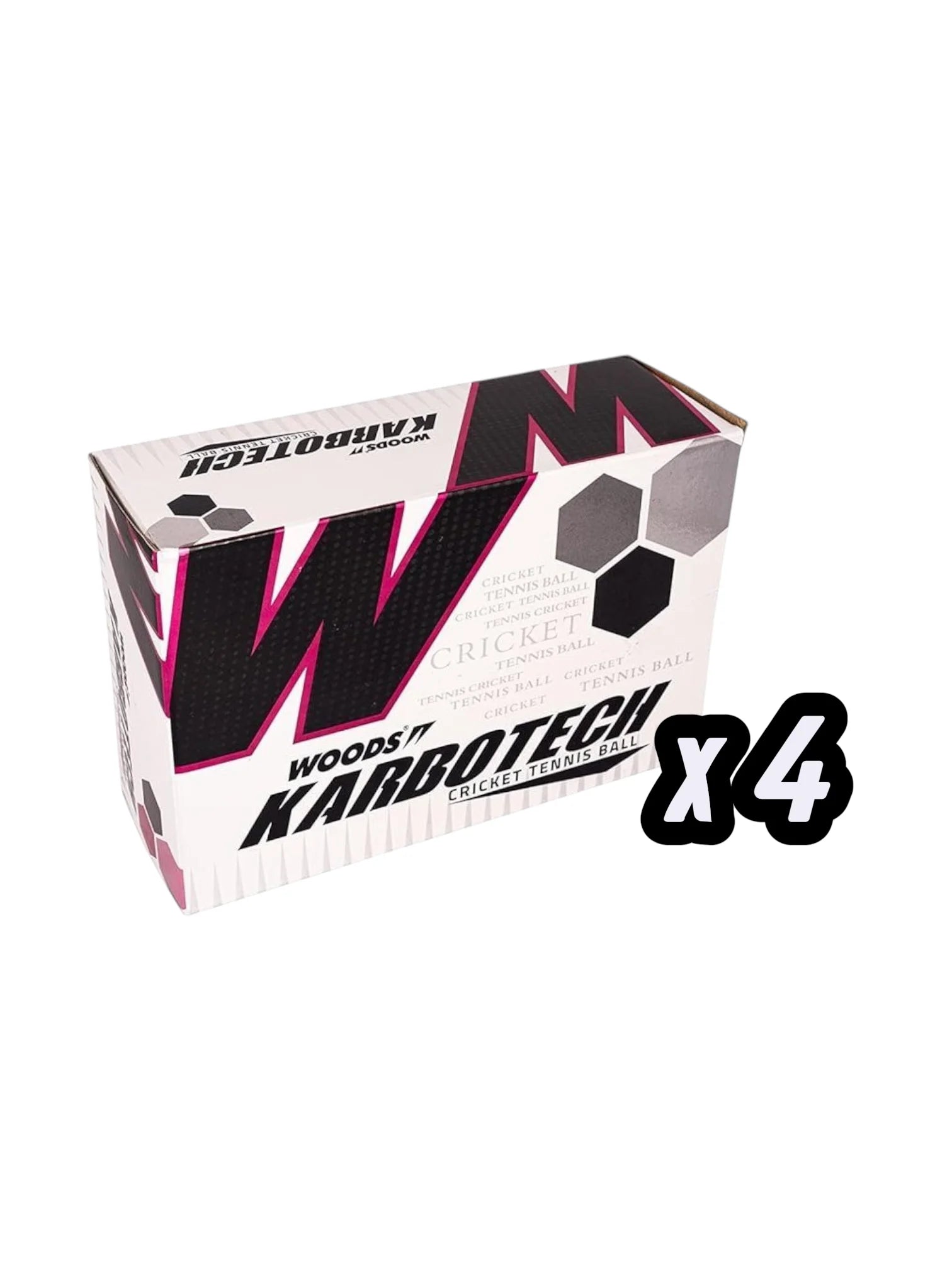 WOODS KARBOTECH Pink Medium Weight Cricket Tennis Ball