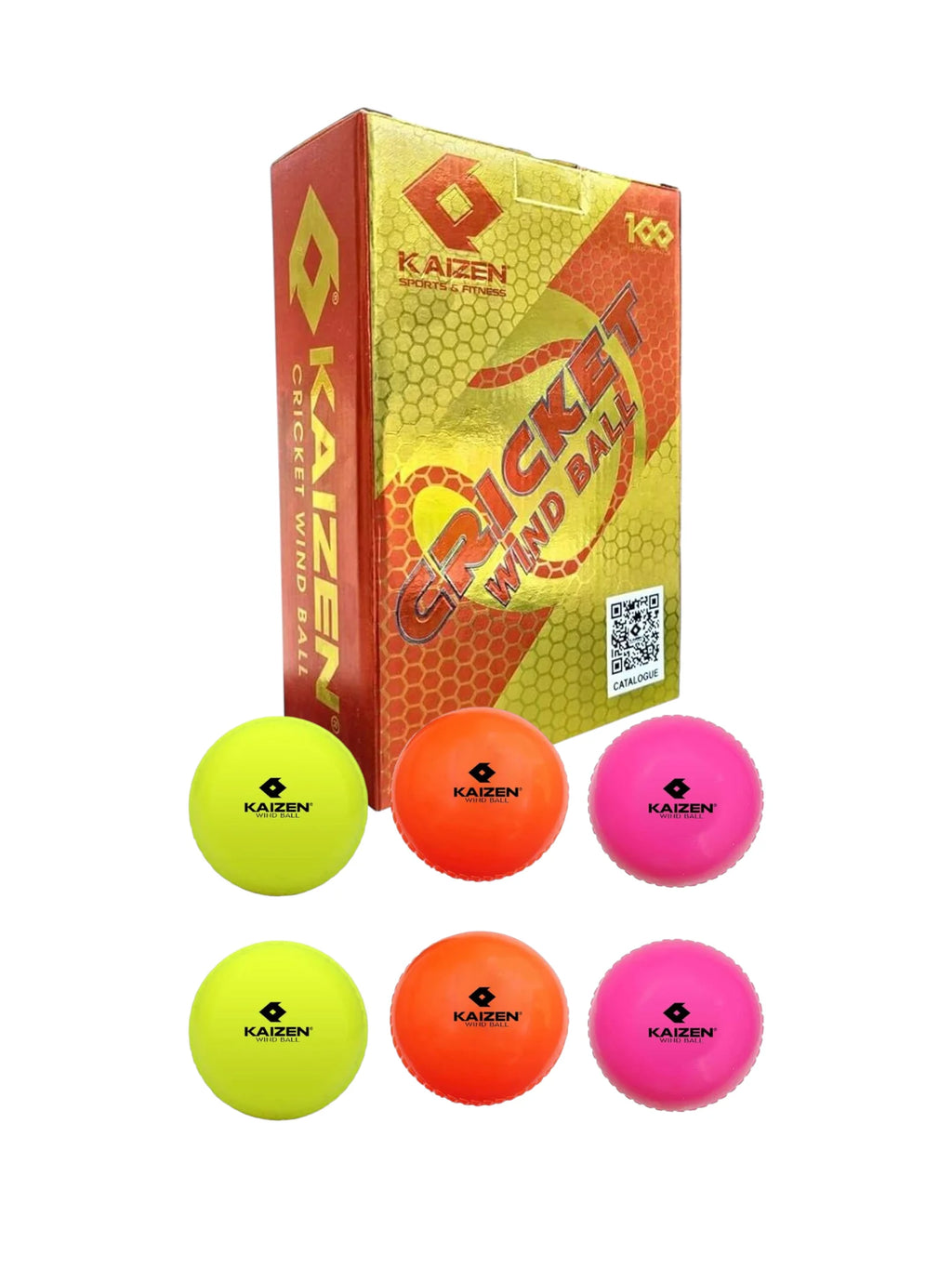 KAIZEN Cricket Wind Ball (Pack of 6)