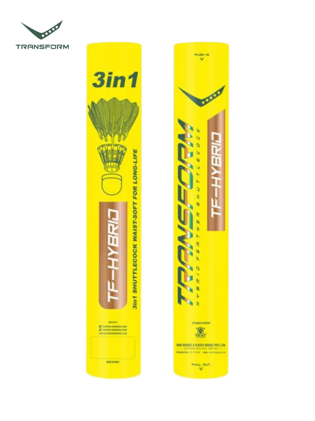 Transform TF-Hybrid Badminton Feather Shuttlecock