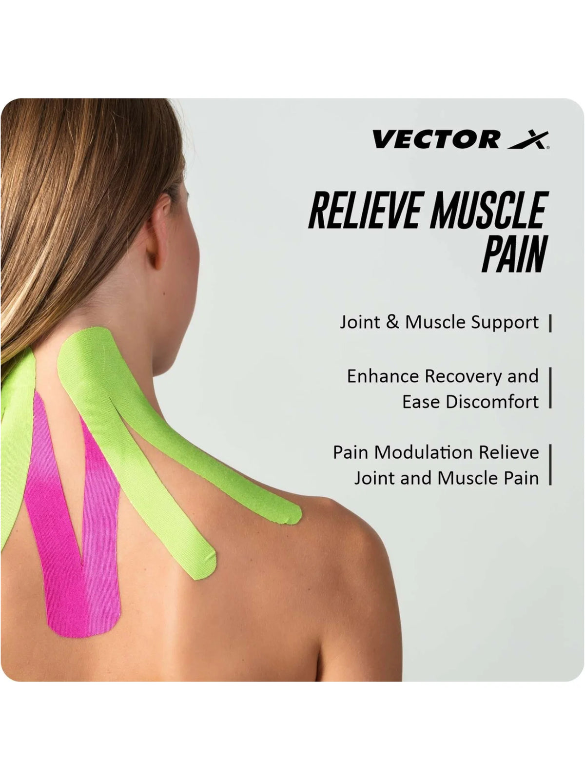 Vector X Kinesiology Tape For Muscle & Joint Support