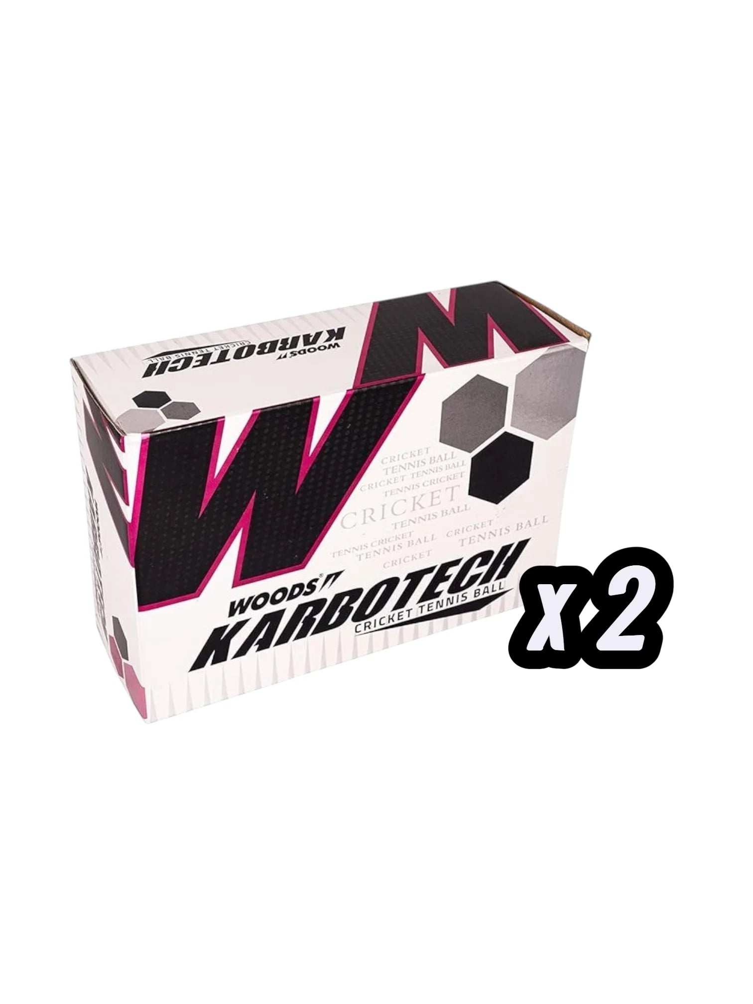 WOODS KARBOTECH Pink Medium Weight Cricket Tennis Ball