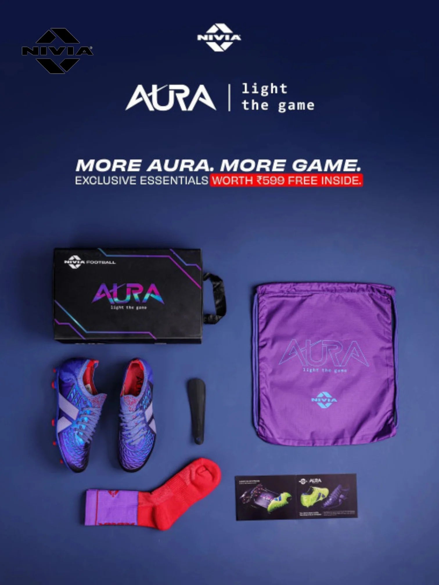 NIVIA Aura Premium Turf Football Shoes