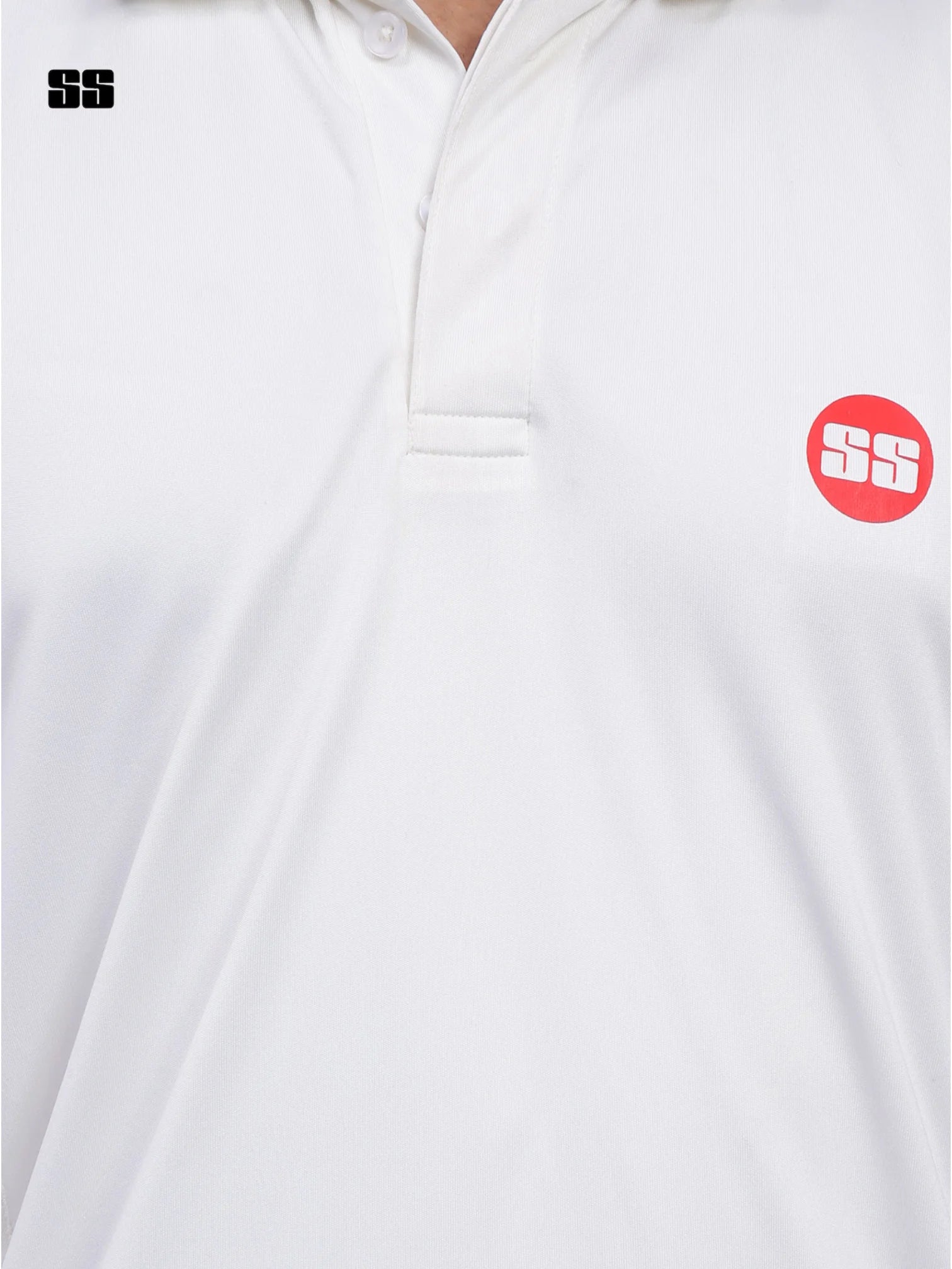 SS Cricket White Premium T-Shirt - H/S