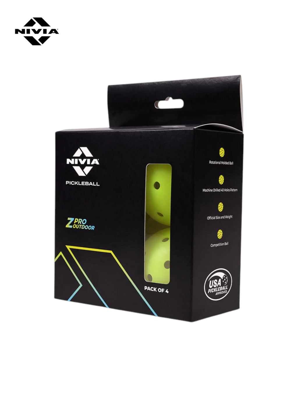 NIVIA ZPRO Pickleball (Pack of 4)