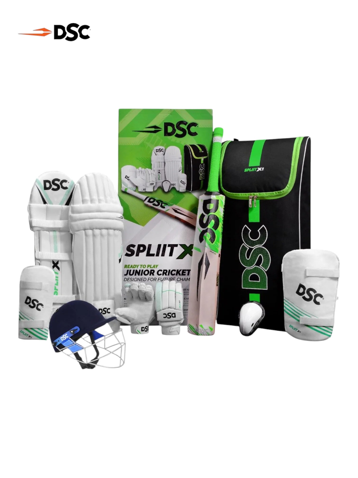 DSC Spliit X1 Junior Kashmir Willow Cricket kit