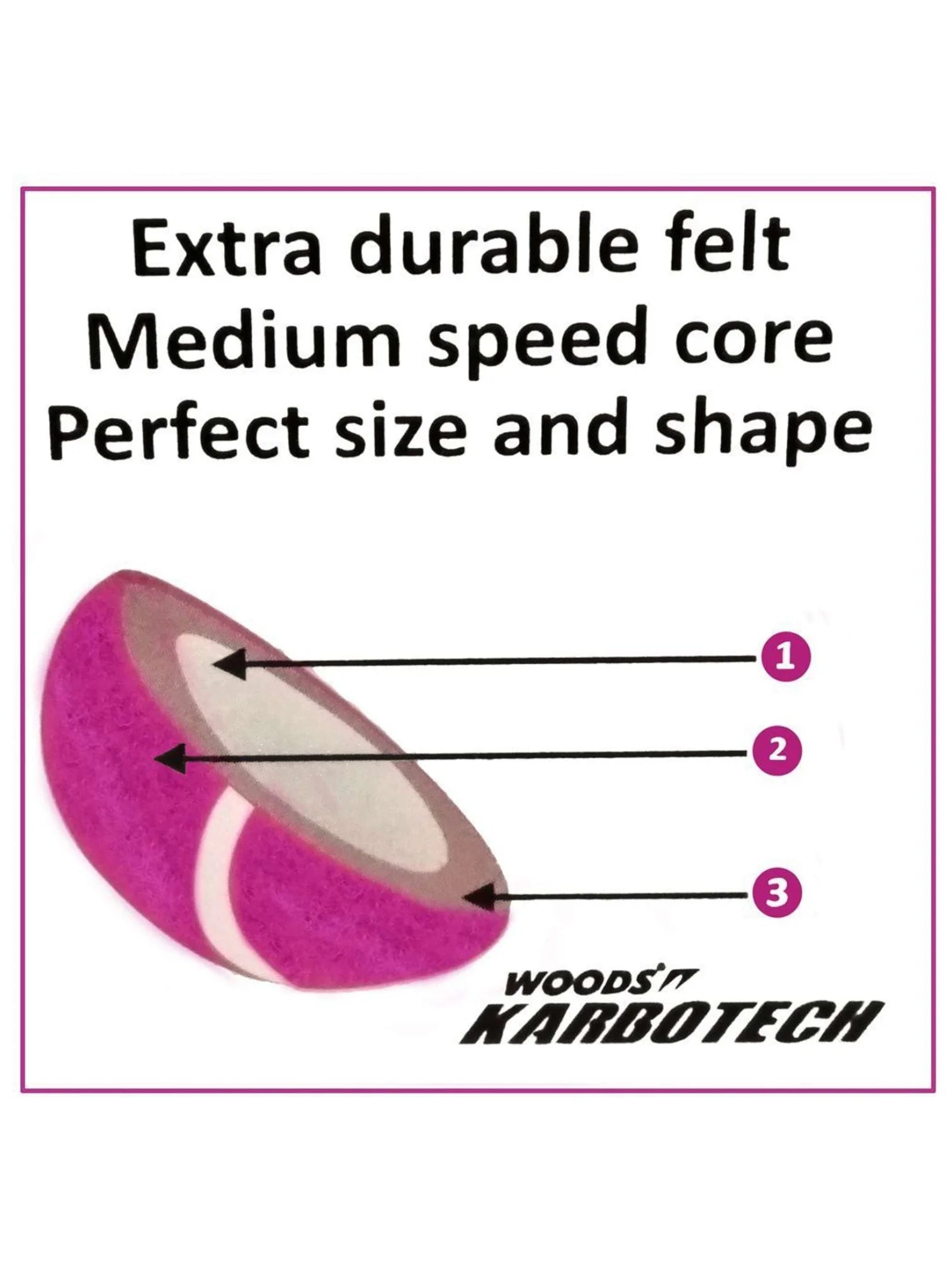 WOODS KARBOTECH Pink Medium Weight Cricket Tennis Ball