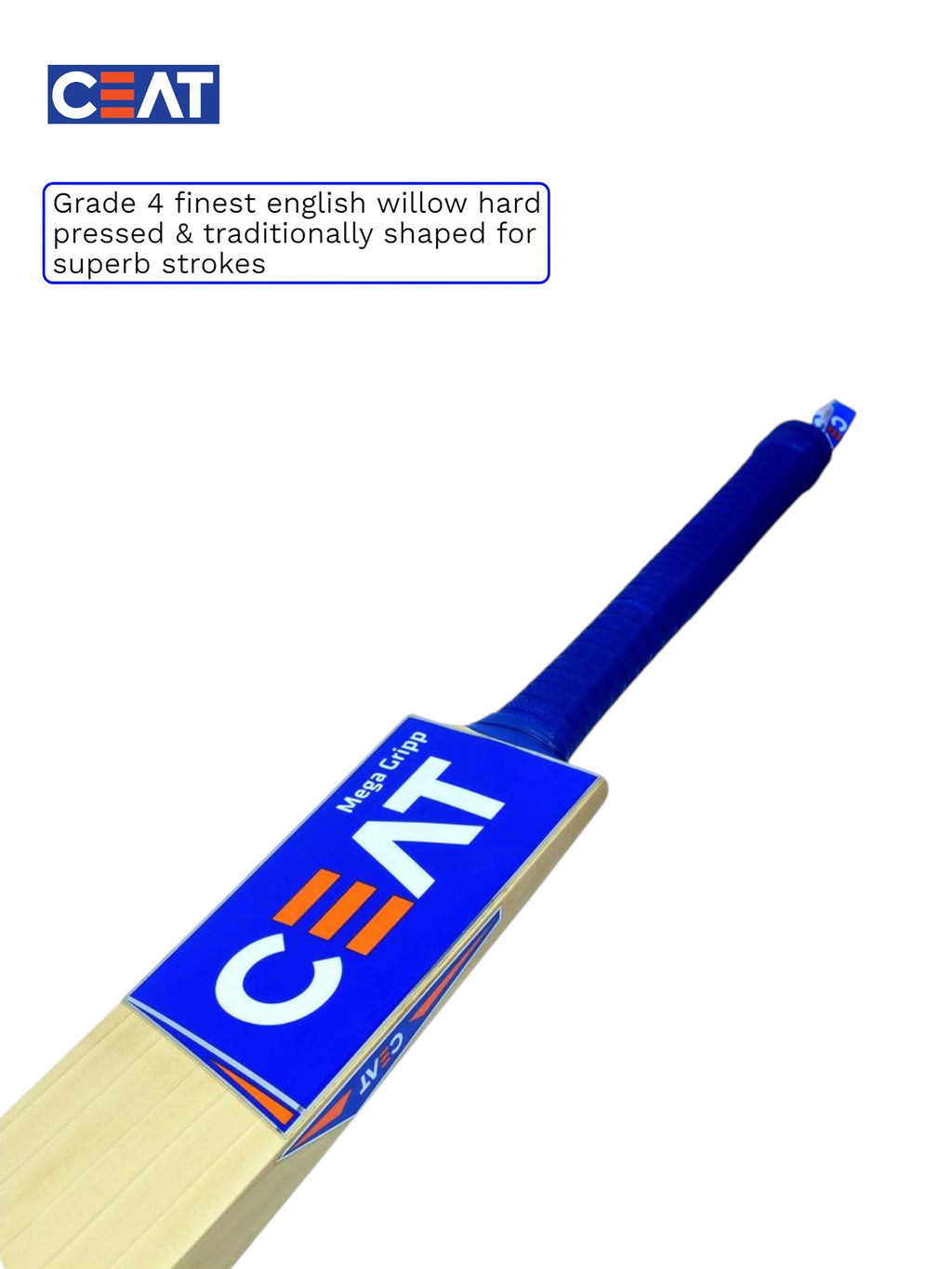 CEAT Mega Gripp English Willow Cricket Bat