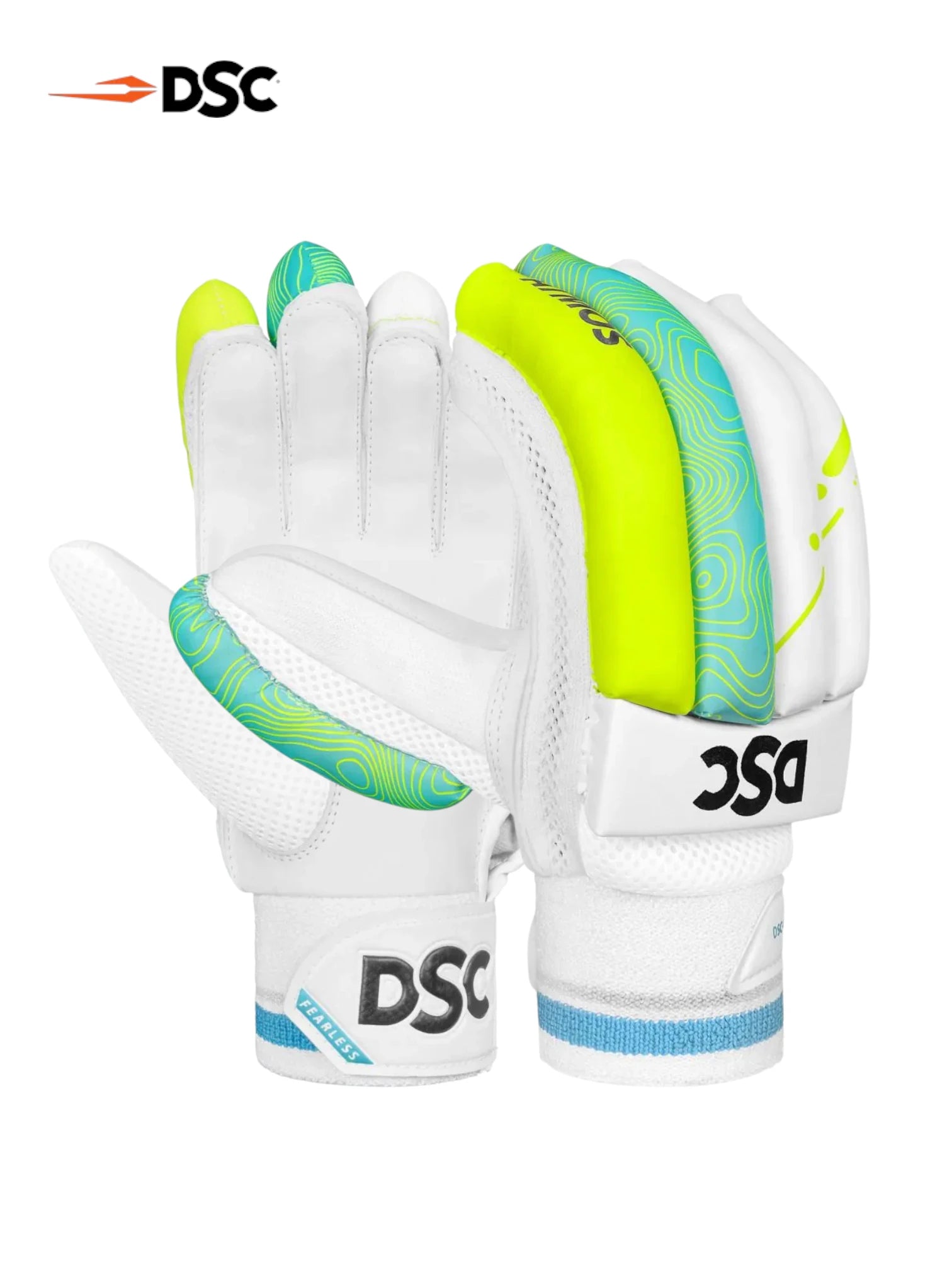 DSC Atmos Batting Gloves (Green/Lemon)