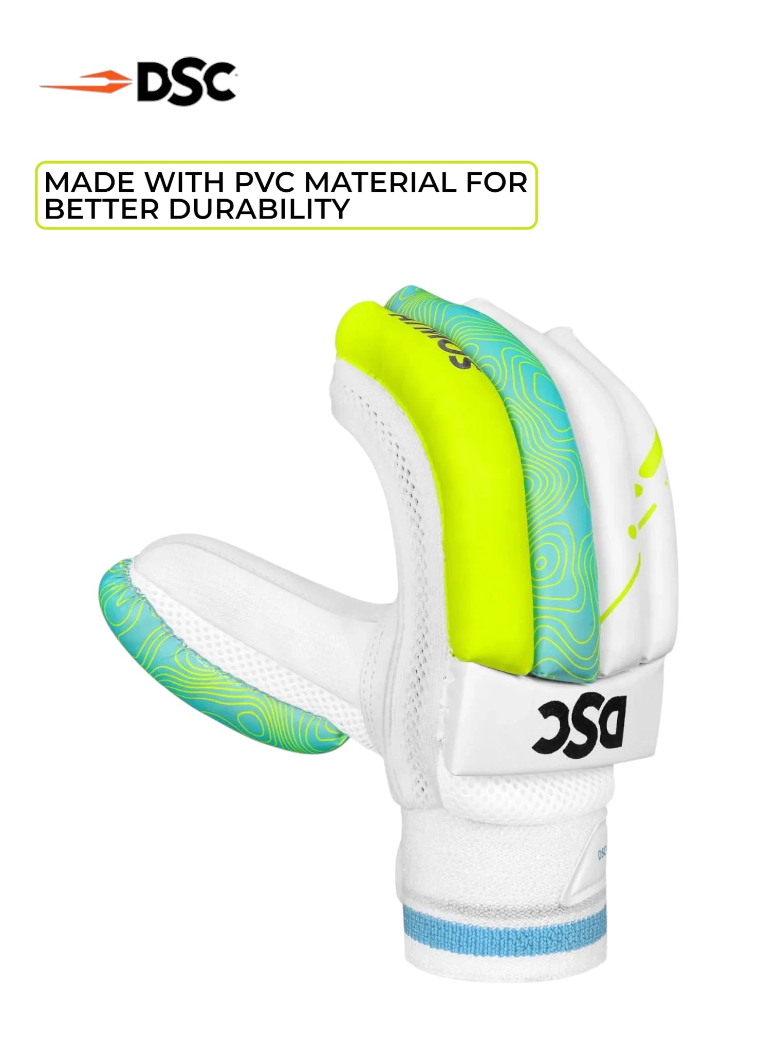 DSC Atmos Batting Gloves (Green/Lemon)