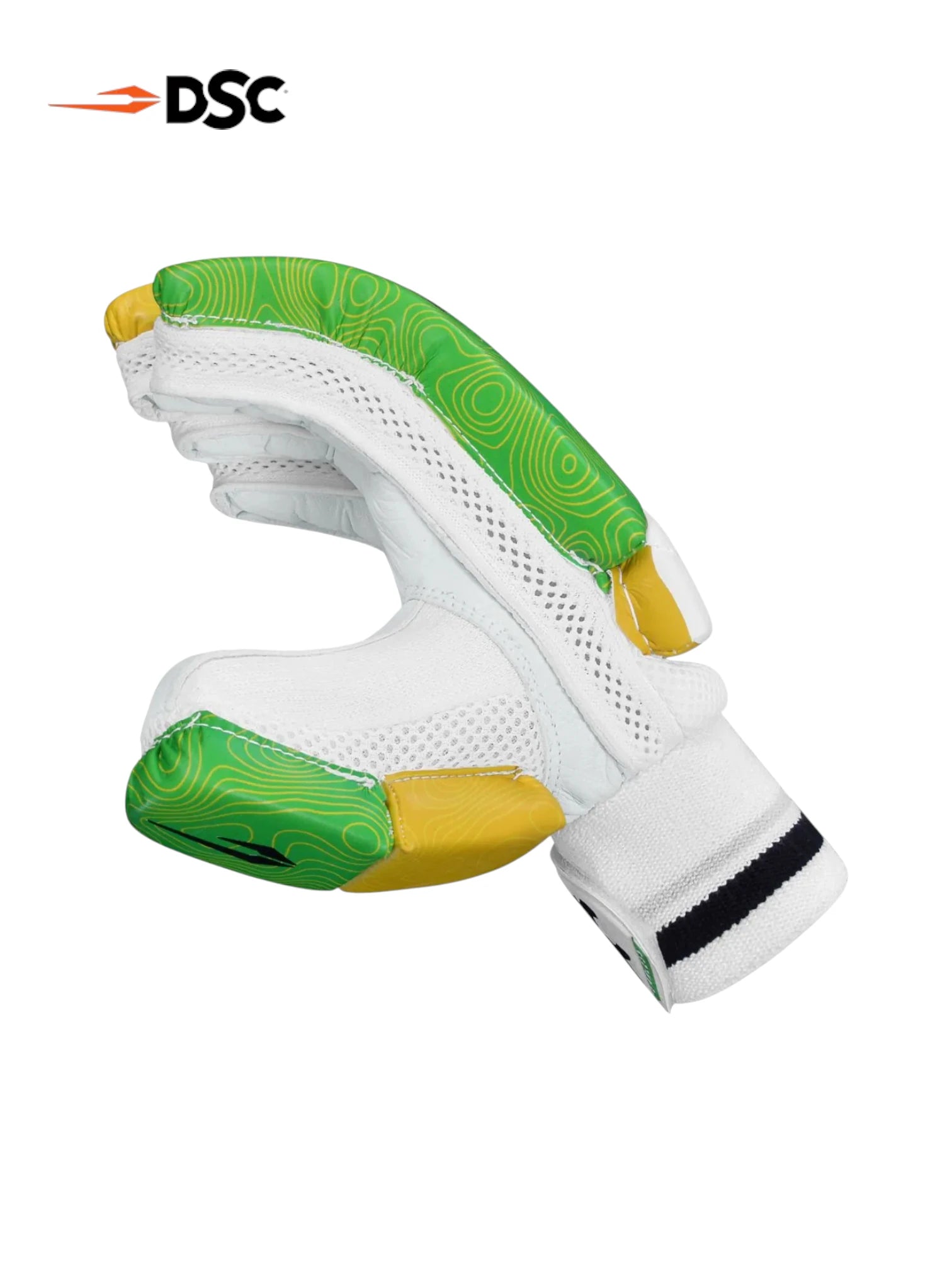 DSC Attitude Batting Gloves (Green/Yellow)