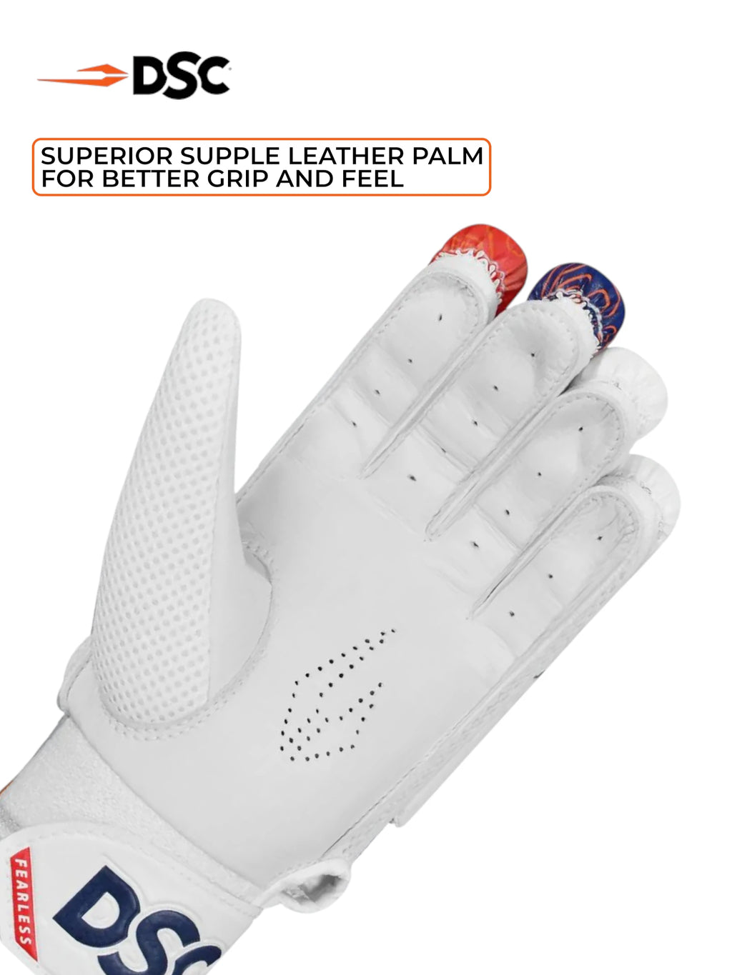 DSC Attitude Batting Gloves (Red/Blue)