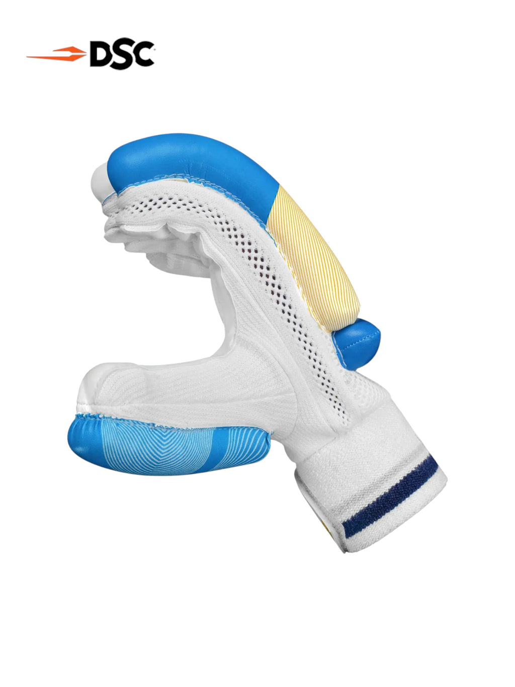 DSC Ruffle Batting Gloves (Blue/Yellow)
