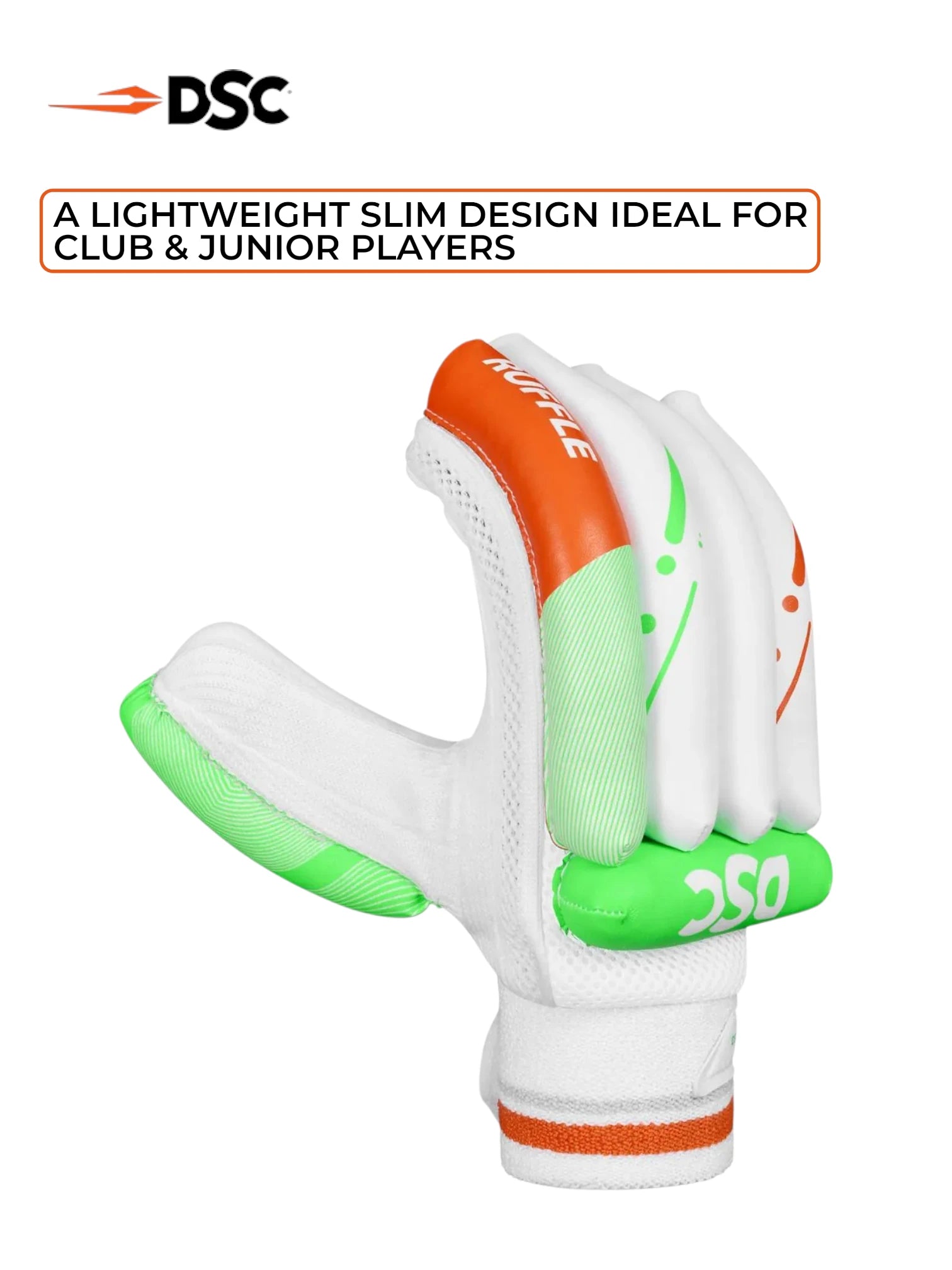 DSC Ruffle Batting Gloves (Green)