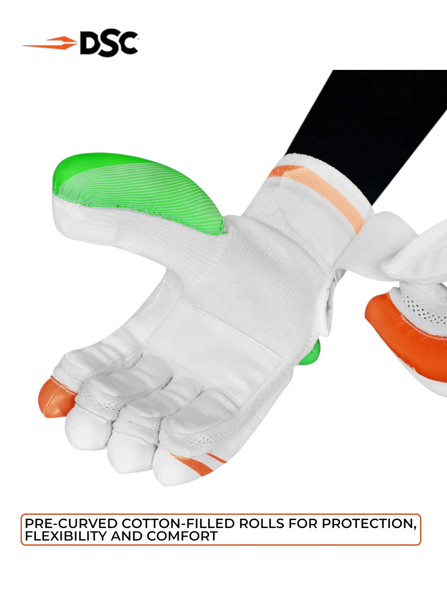 DSC Ruffle Batting Gloves (Green)