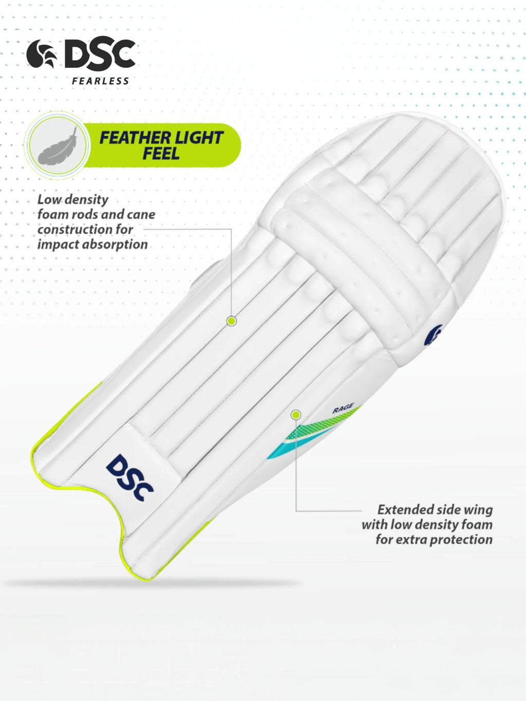 DSC Rage Batting Leg Guards