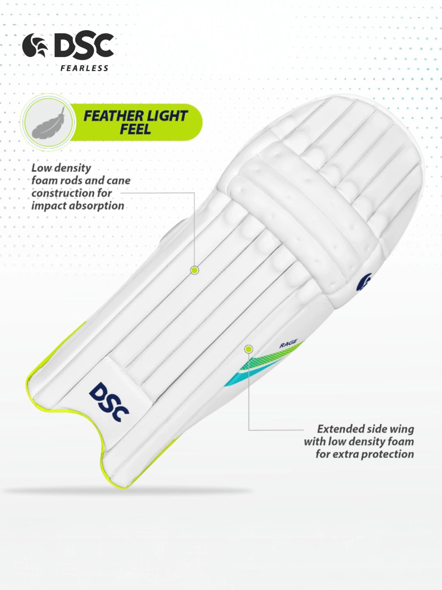 DSC Rage Batting Leg Guards