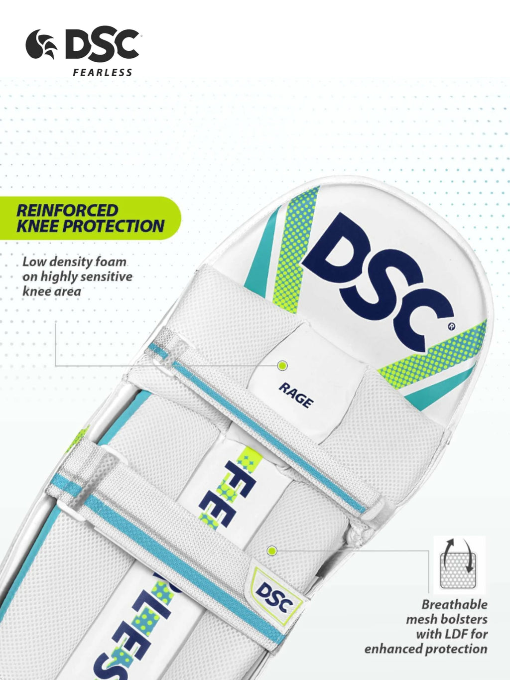 DSC Rage Batting Leg Guards