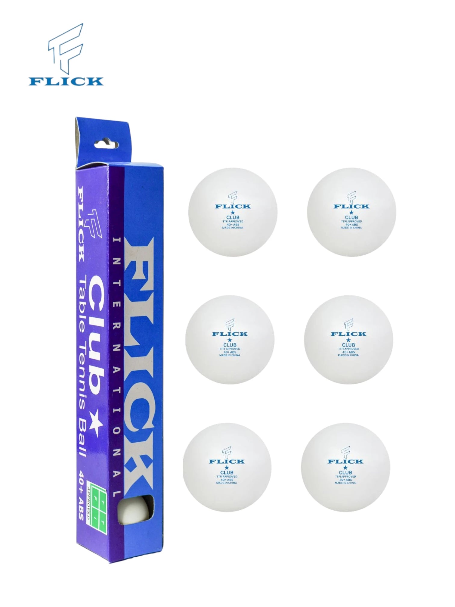 FLICK Club 1 Star Table Tennis Balls