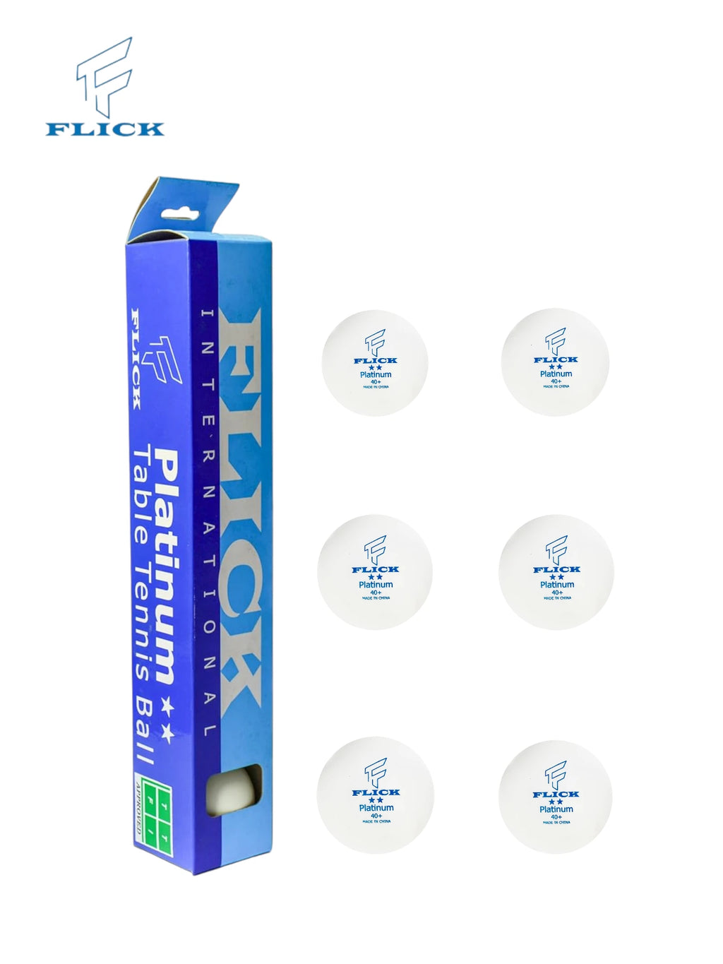 FLICK Platinum 2 Star Table Tennis Balls