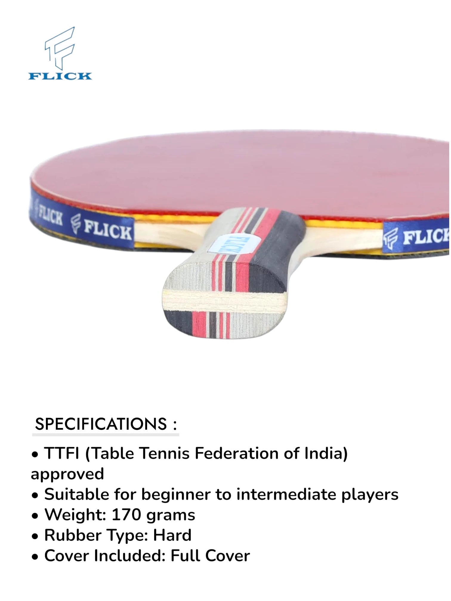 FLICK Flame 4 Star Table Tennis Racquet