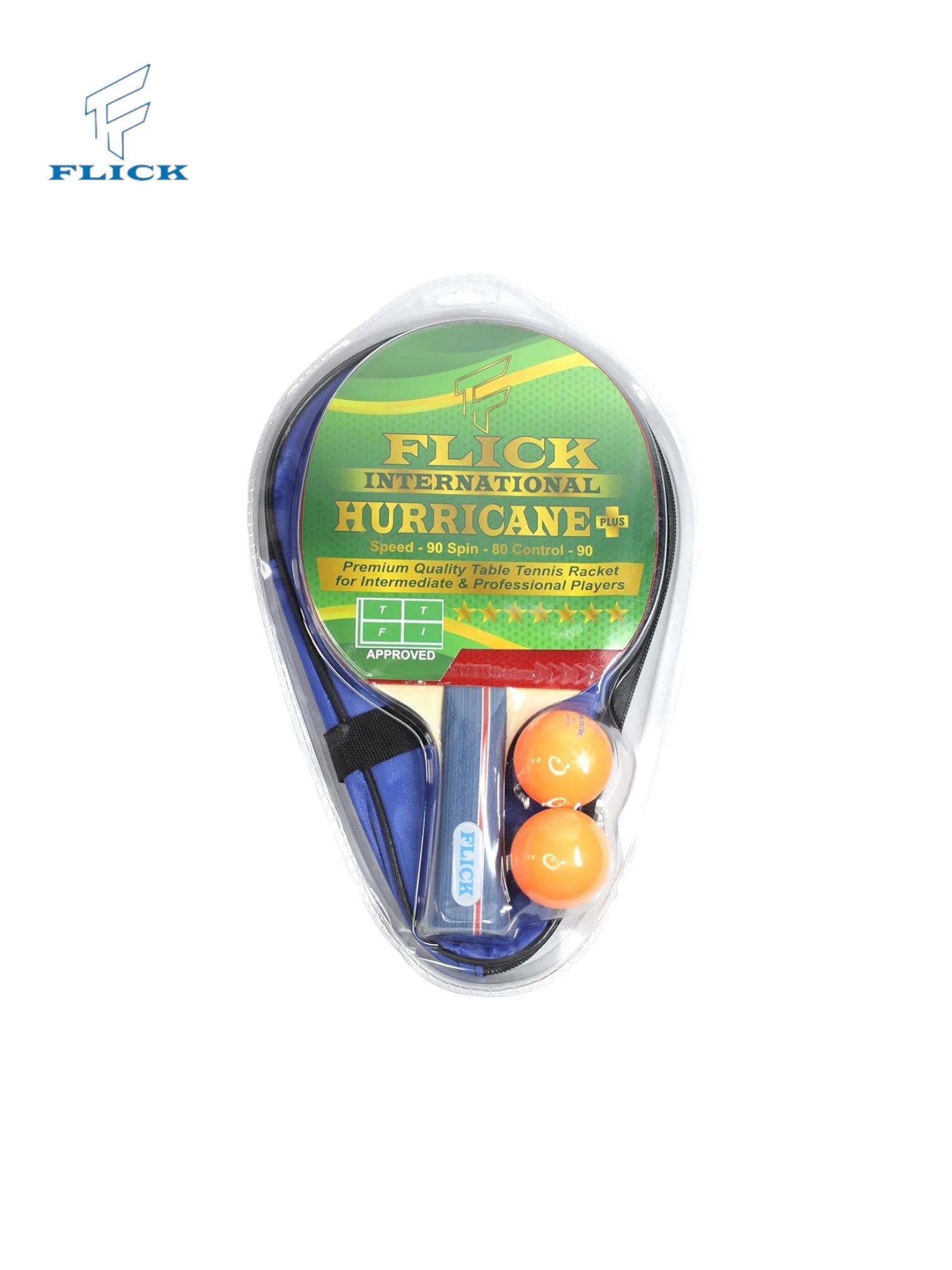 FLICK Hurricane Plus Table Tennis Racquet