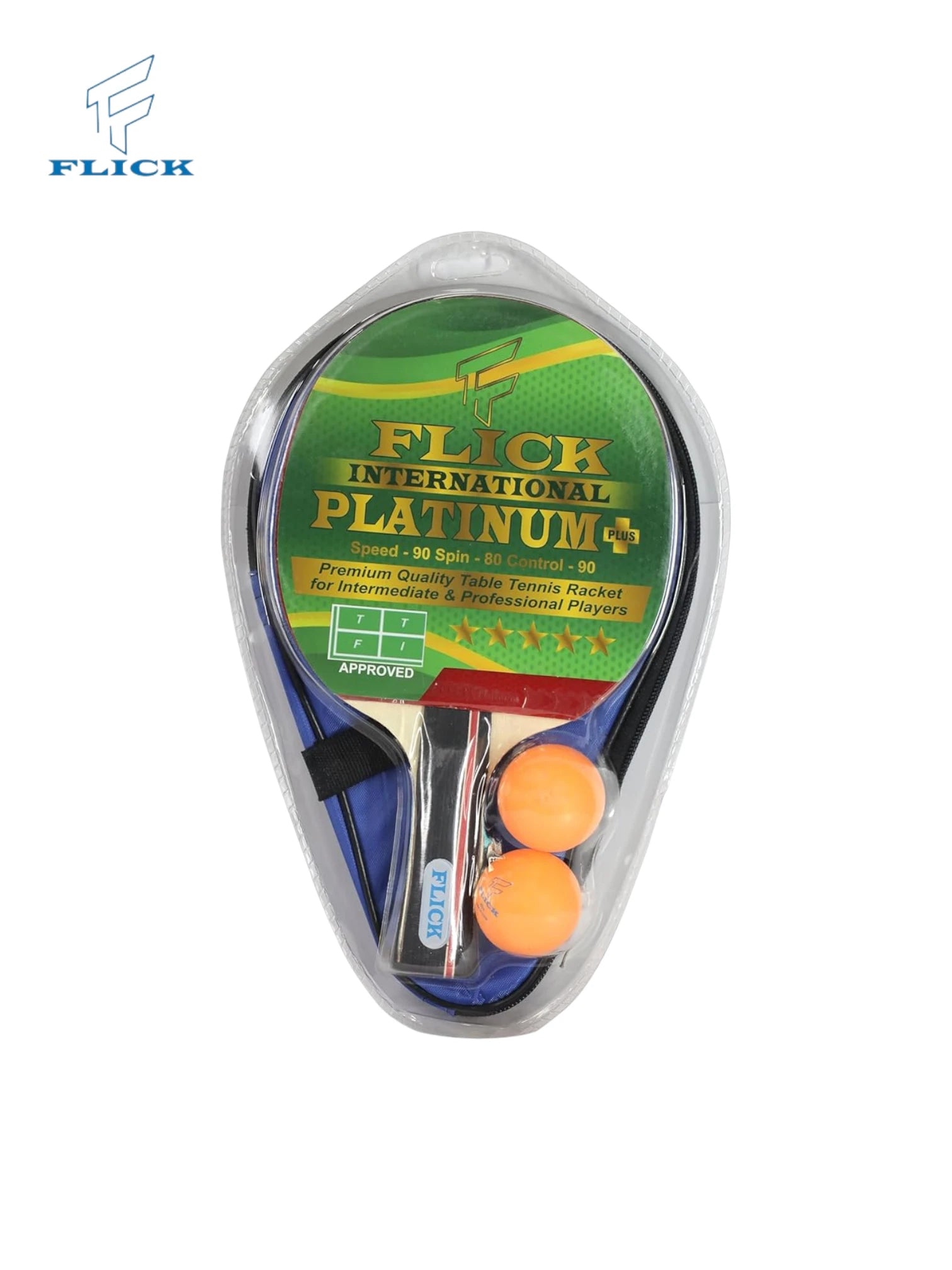 FLICK Platinum Plus Table Tennis Racquet