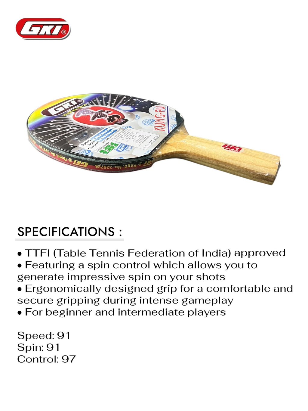 GKI Kung-Fu Table Tennis Racquet
