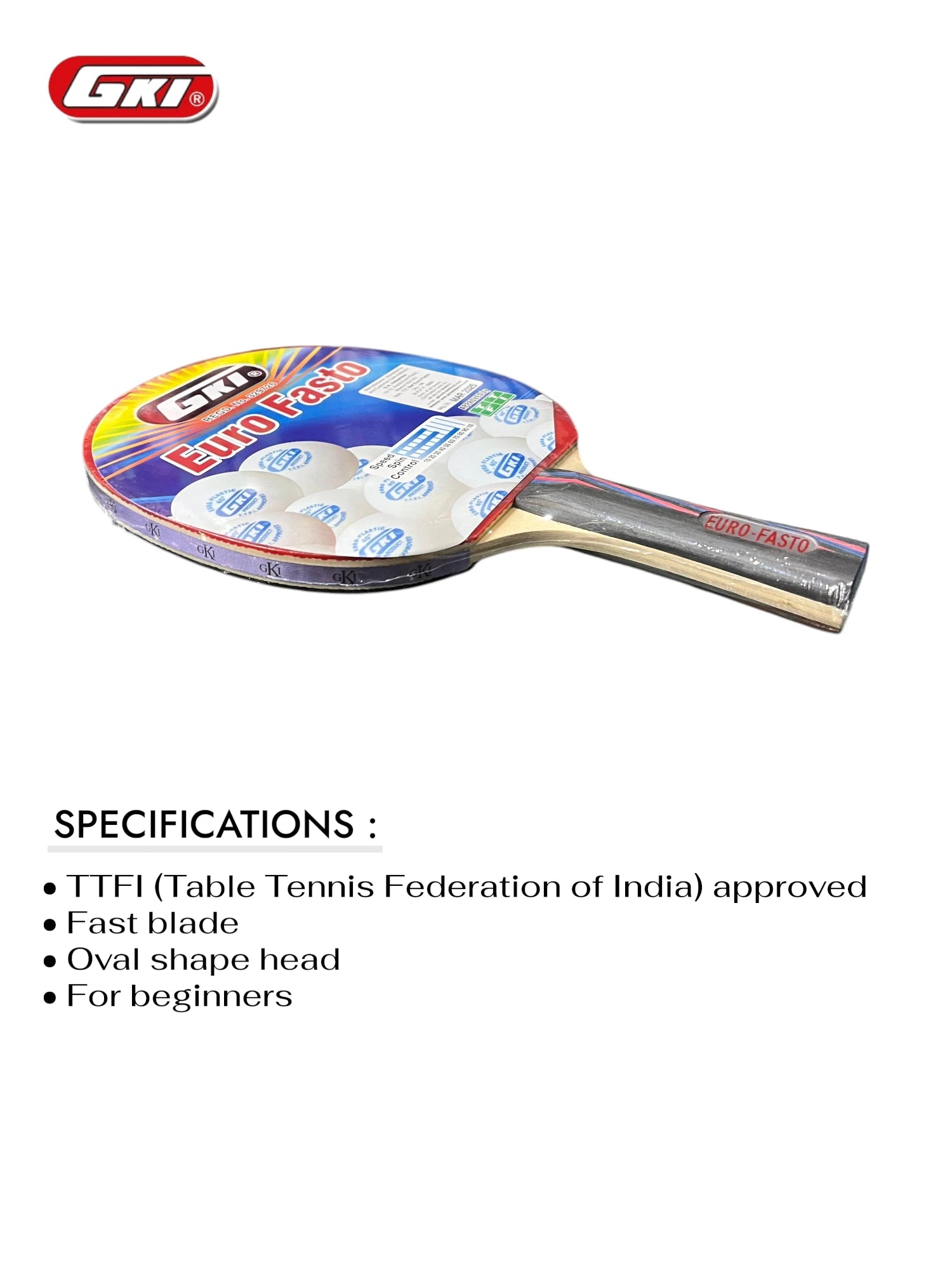 GKI Euro Fasto Table Tennis Racquet