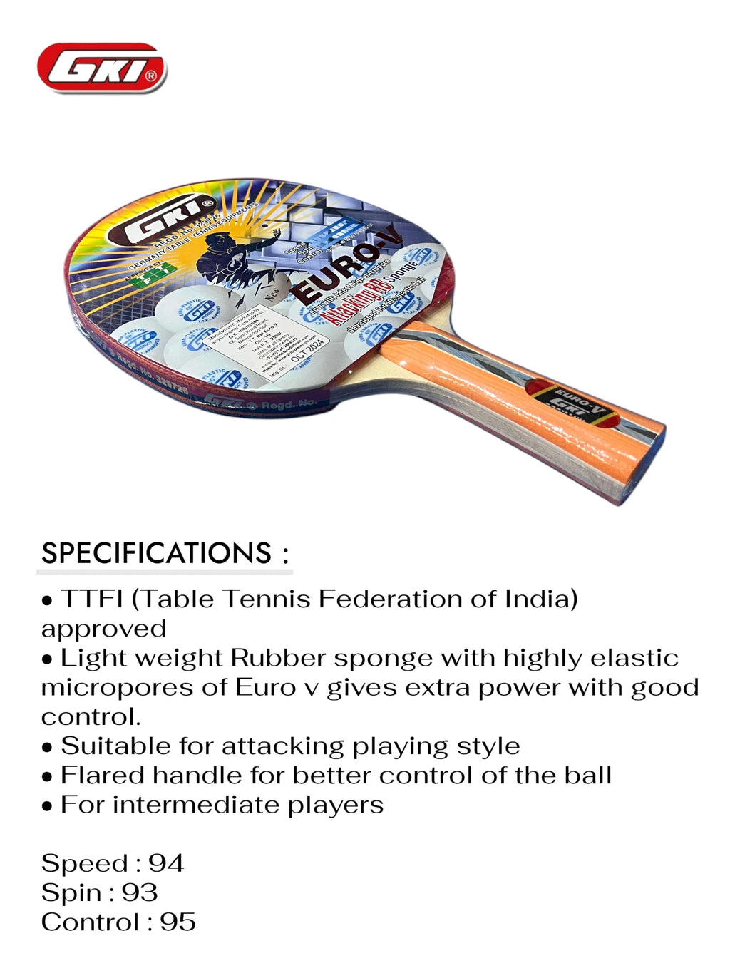 GKI Euro V Table Tennis Racquet