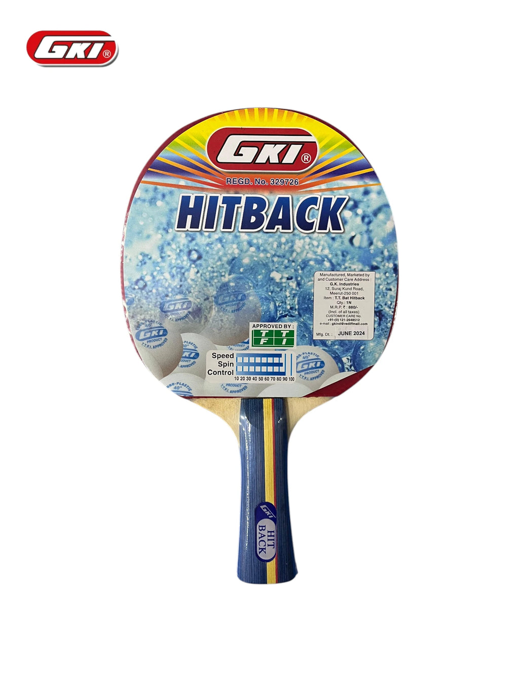 GKI Hitback Table Tennis Racquet