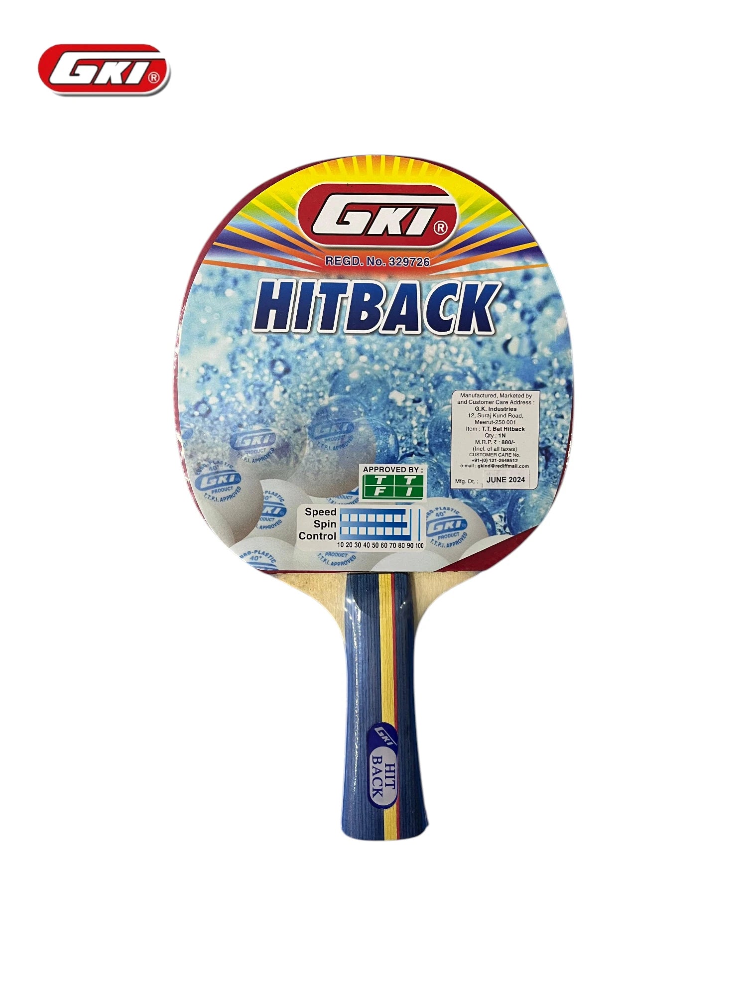 GKI Hitback Table Tennis Racquet