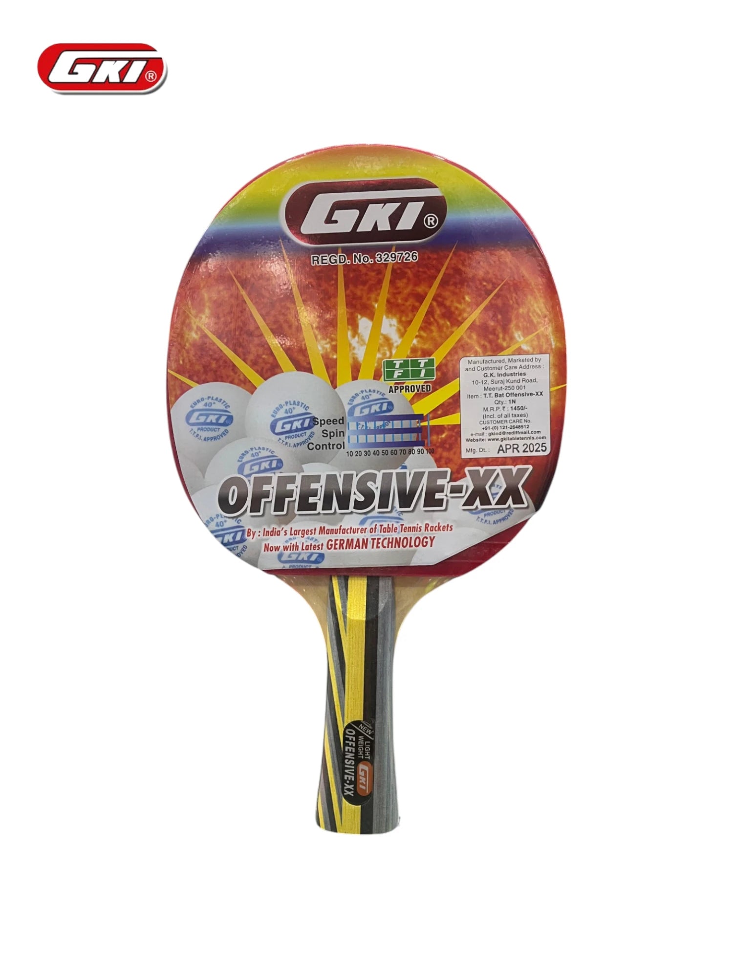 GKI Offensive XX Table Tennis Racquet