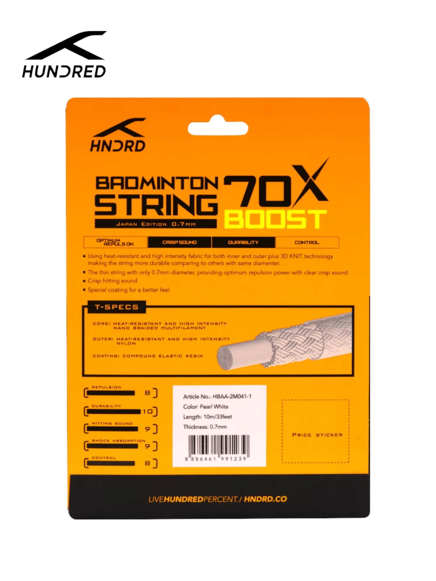 Hundred JP 70X Boost Badminton String