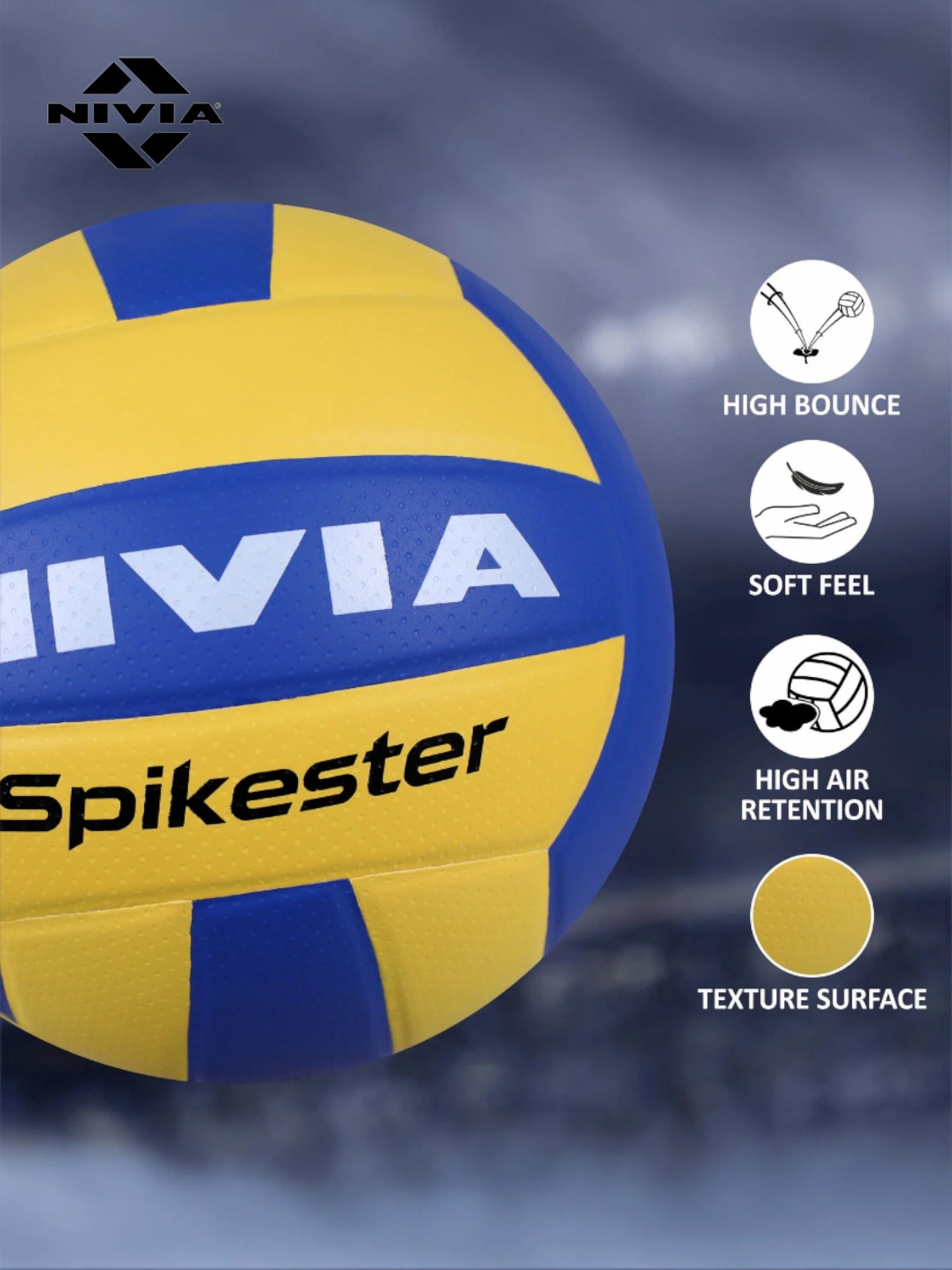 NIVIA SPIKESTER PU All Court Volleyball