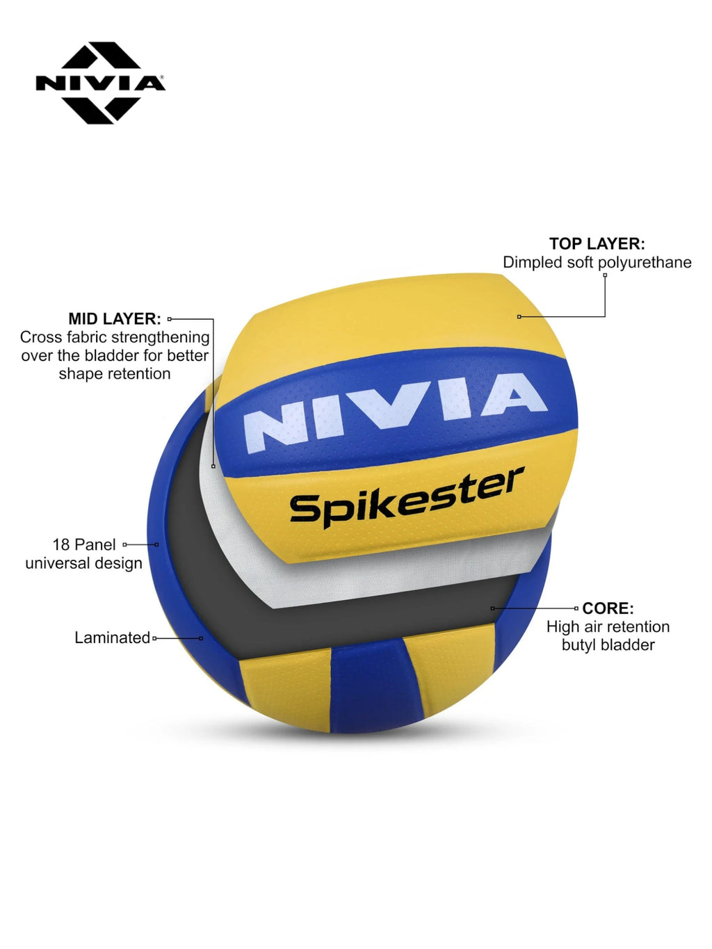 NIVIA SPIKESTER PU All Court Volleyball