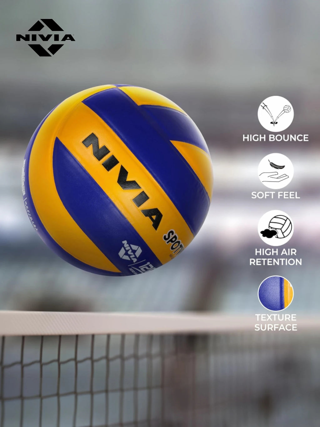 NIVIA SPOTVOLLEY VFI Approved Leather Match Volleyball