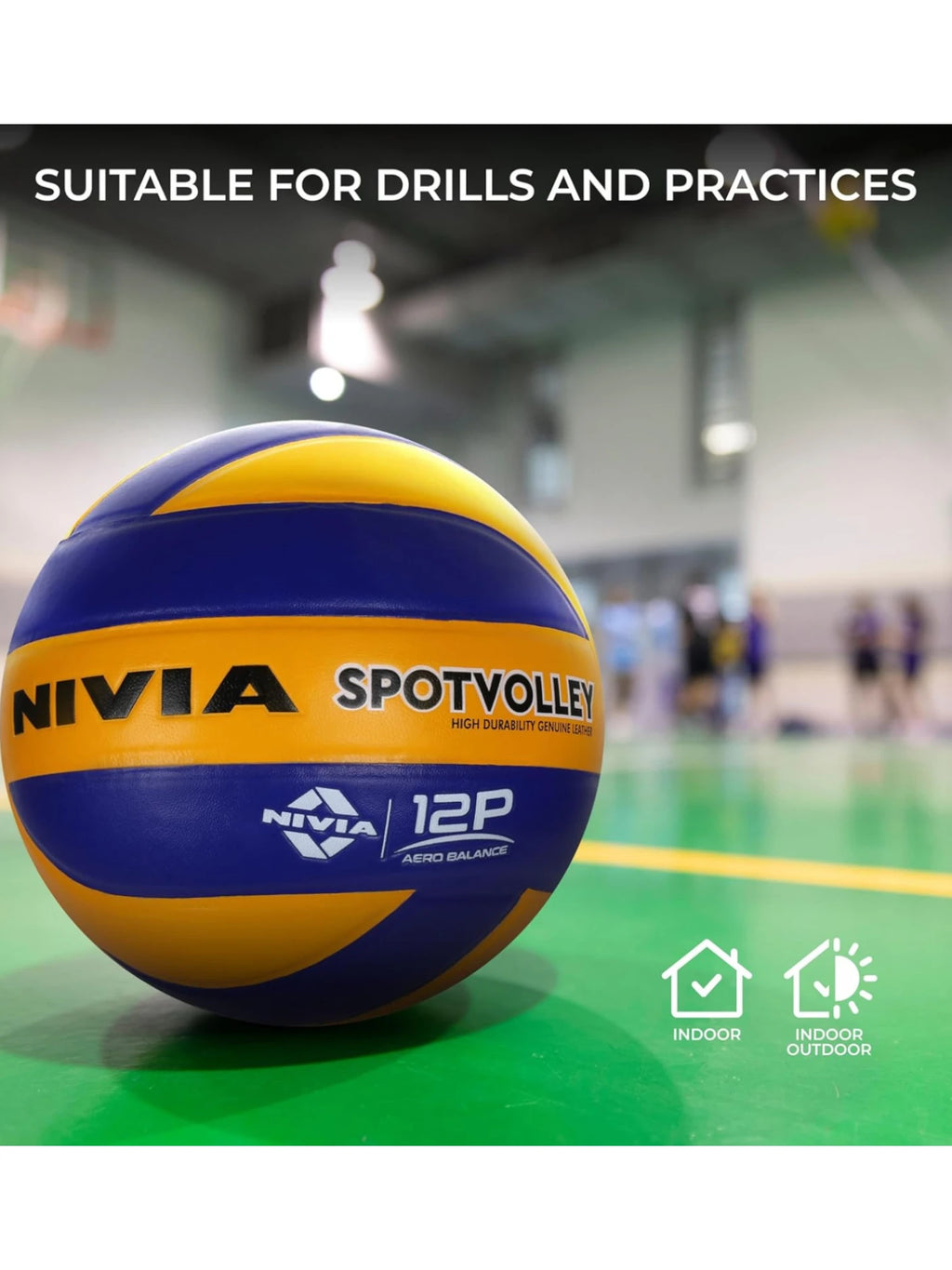 NIVIA SPOTVOLLEY VFI Approved Leather Match Volleyball