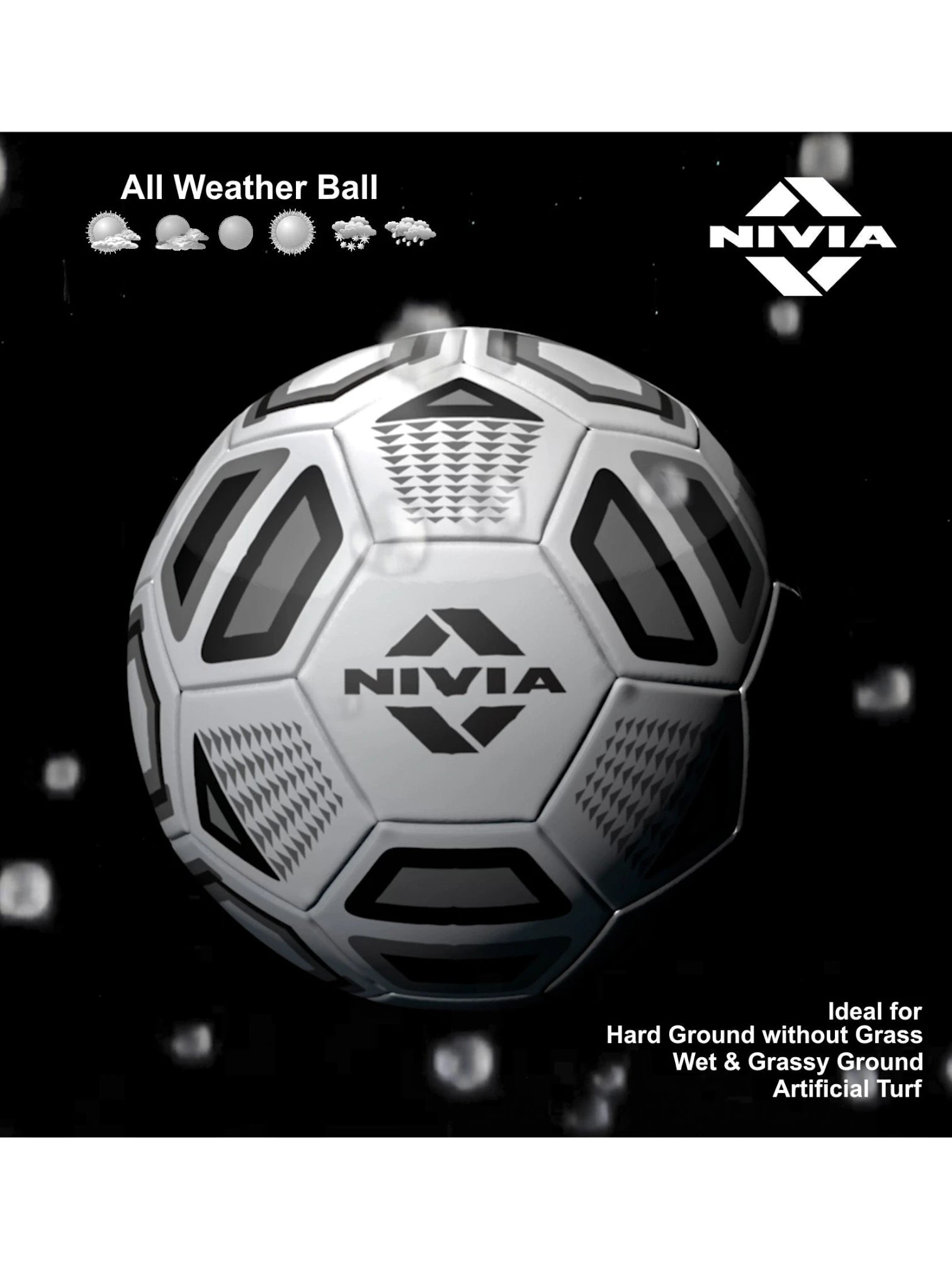 NIVIA Classic Black & White Training Football