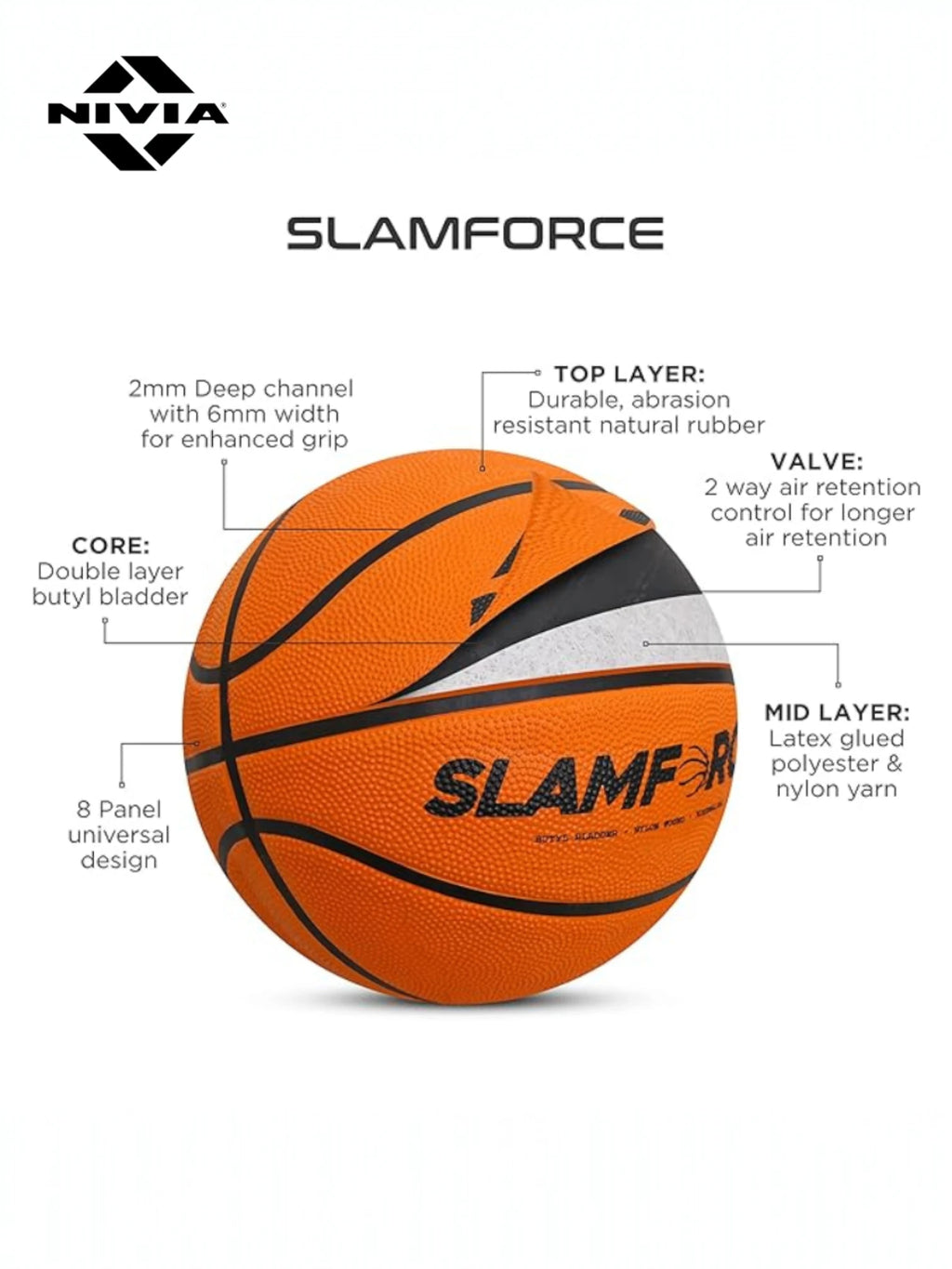 NIVIA SlamForce Beginner Basketball