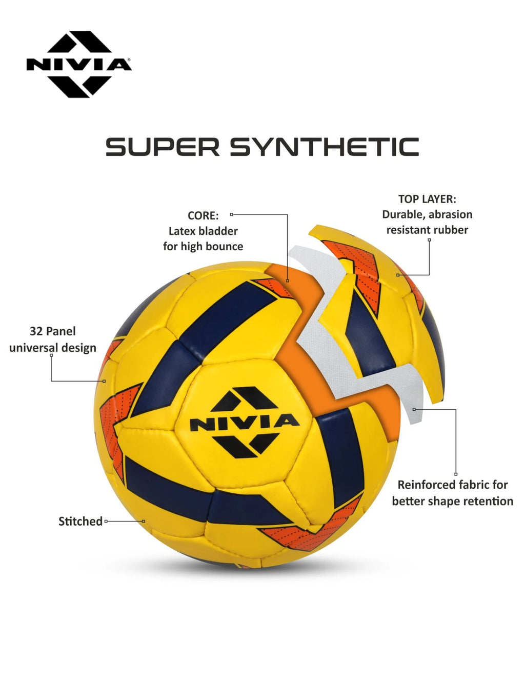 NIVIA Super Synthetic Entry-Level Practice football