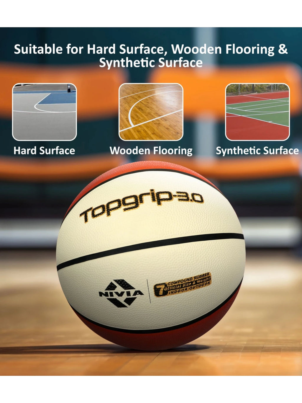 Nivia Top Grip 3.0 Tournament basketball