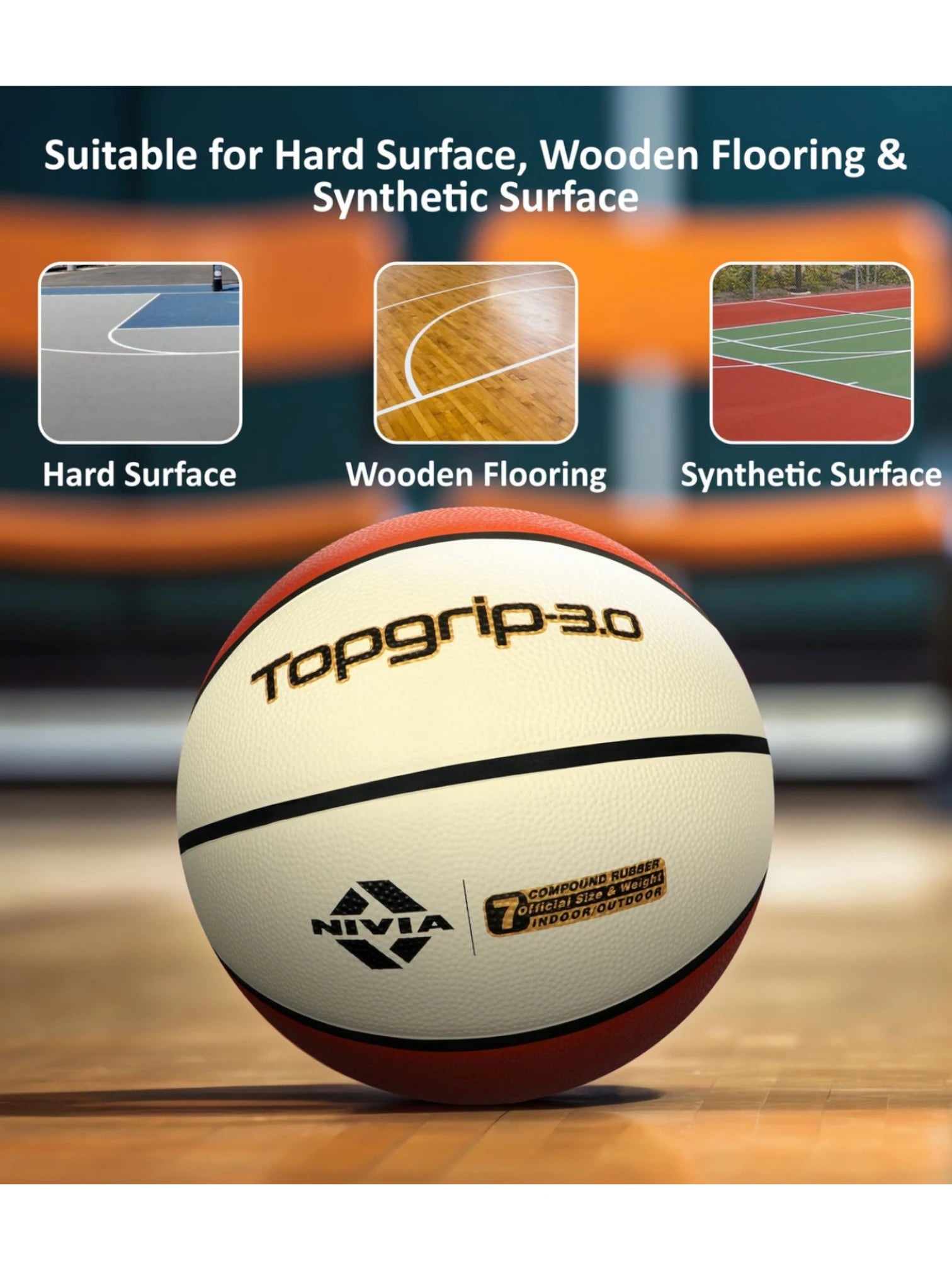 Nivia Top Grip 3.0 Tournament basketball