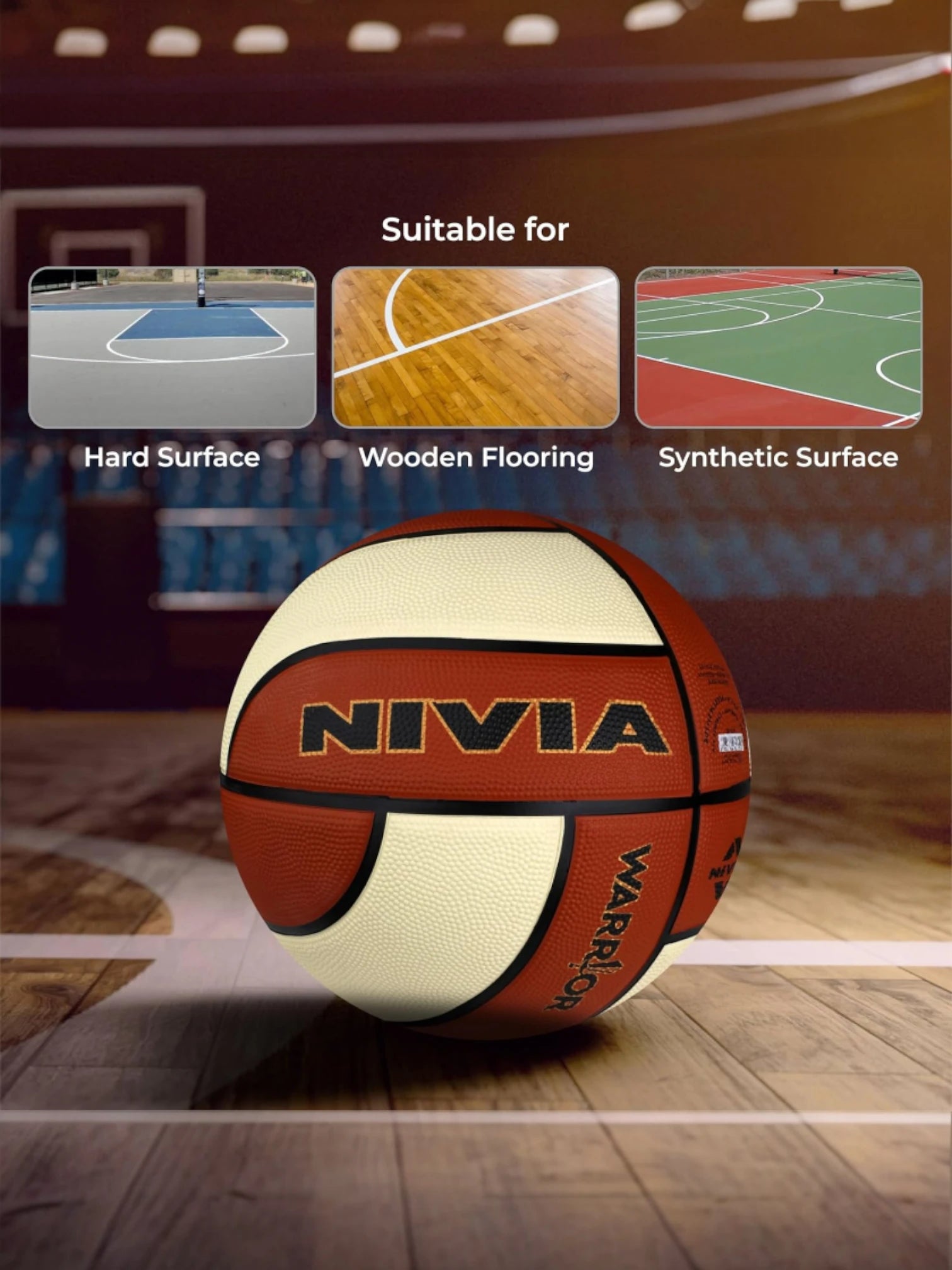 NIVIA Warrior 12-Panel Match Basketball
