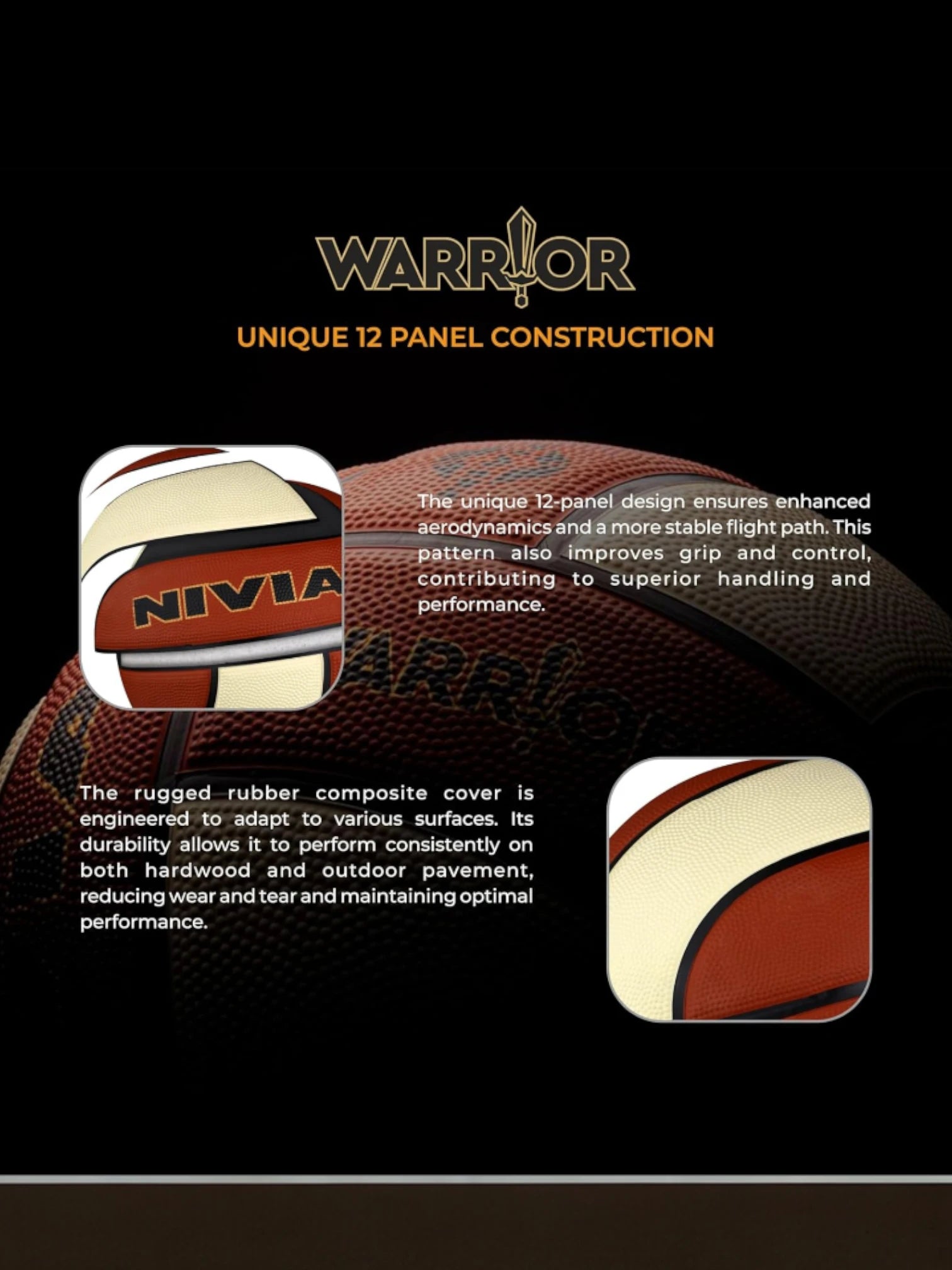 NIVIA Warrior 12-Panel Match Basketball