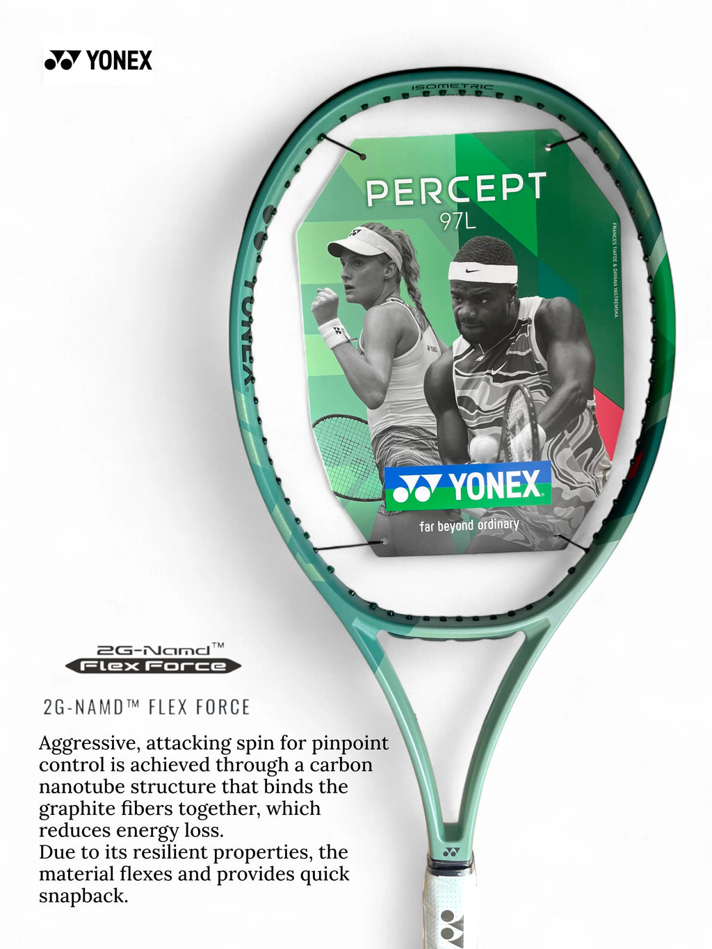 YONEX Percept 97L Unstrung Tennis Racquet (290g)