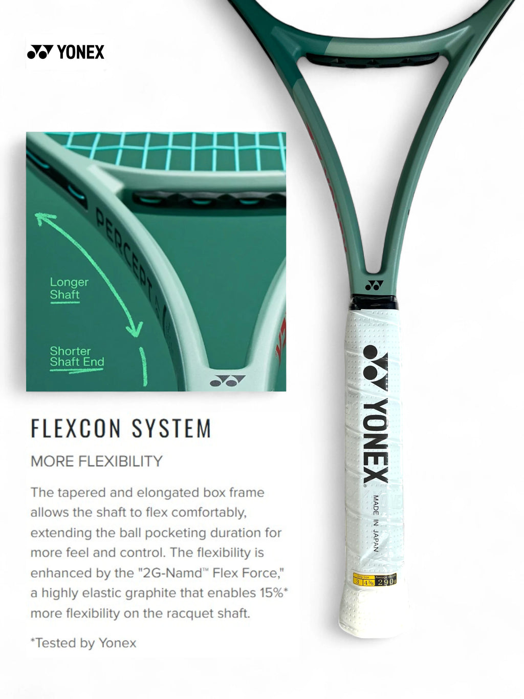 YONEX Percept 97L Unstrung Tennis Racquet (290g)