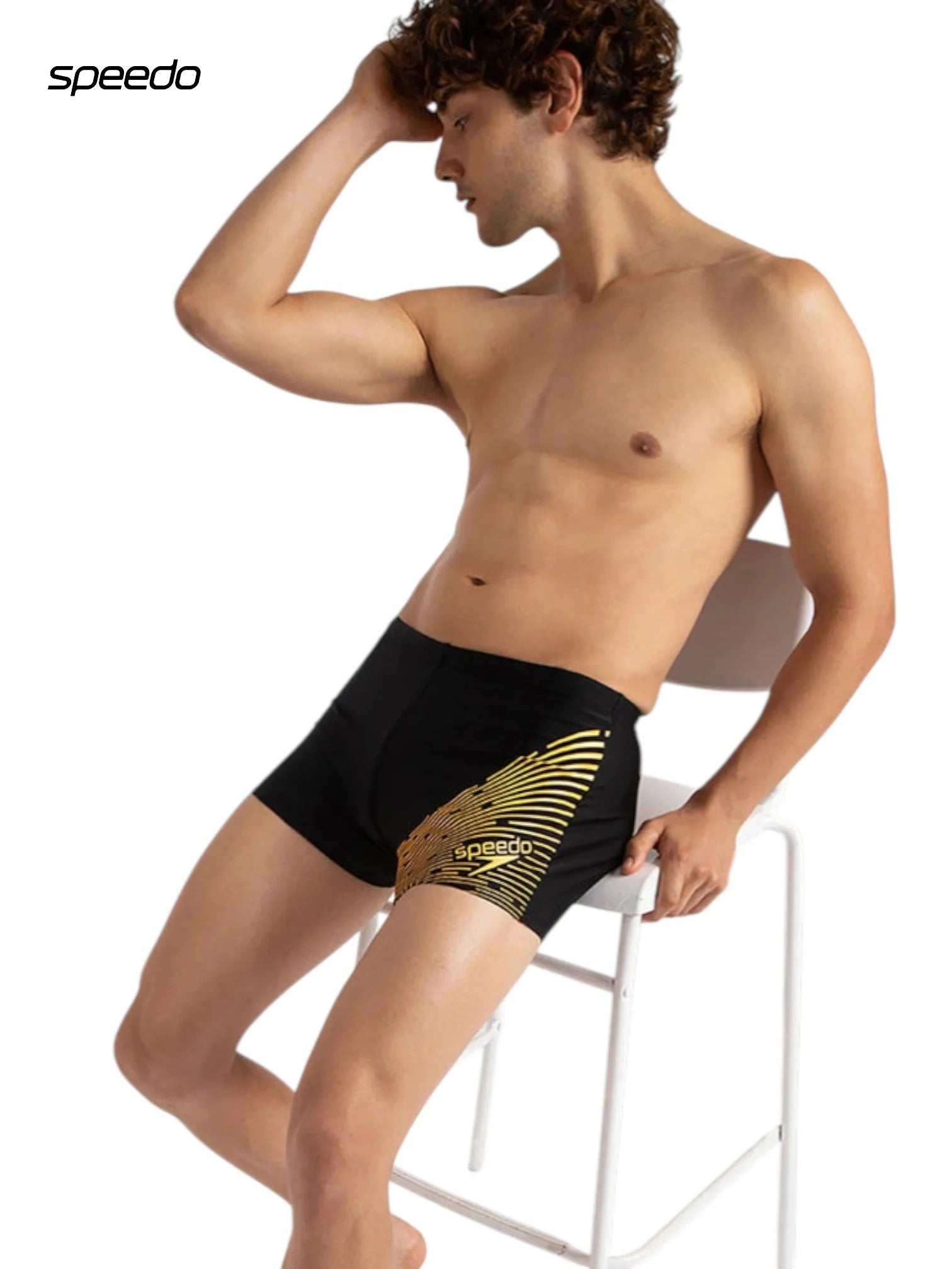 SPEEDO Endurance10 Medley Logo Aquashort - Black/Mandarin Peel