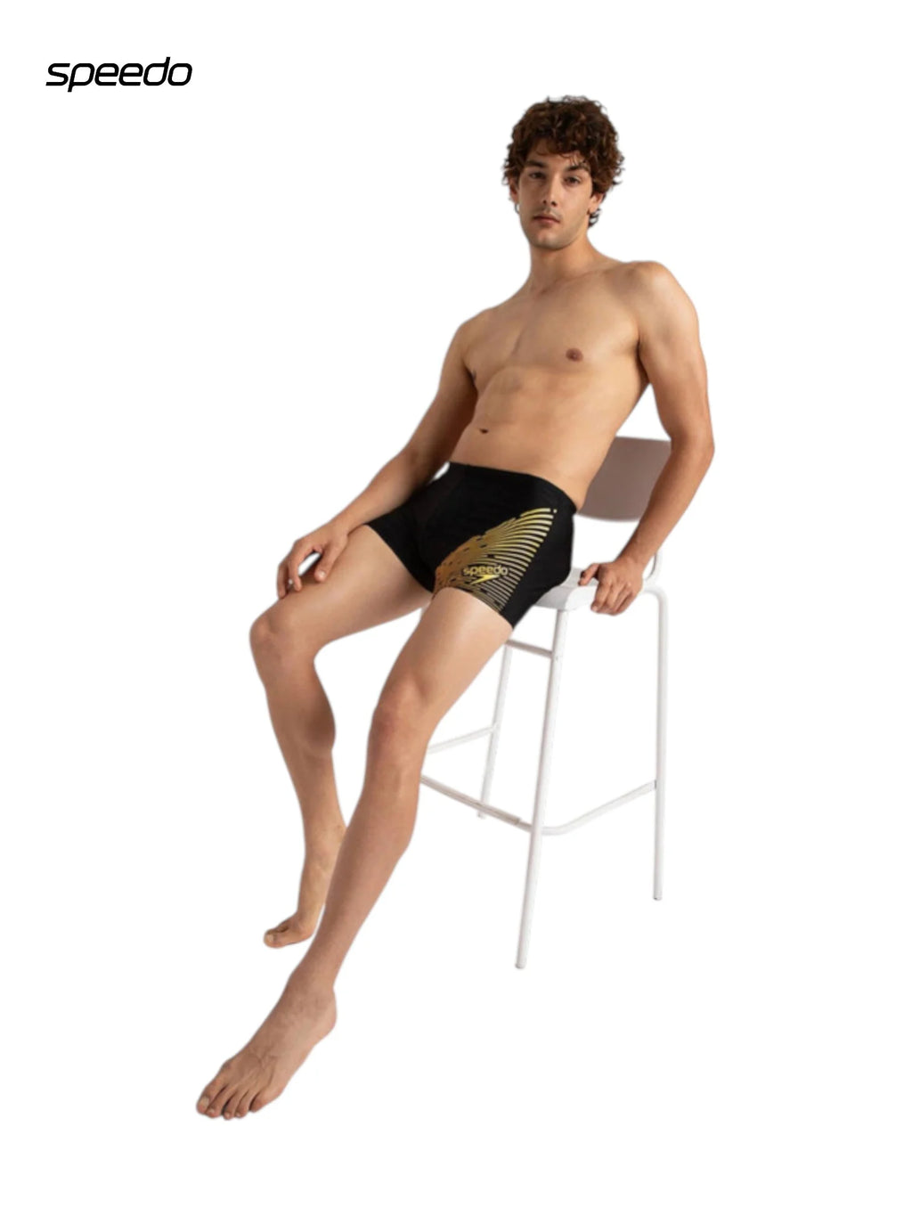 SPEEDO Endurance10 Medley Logo Aquashort - Black/Mandarin Peel