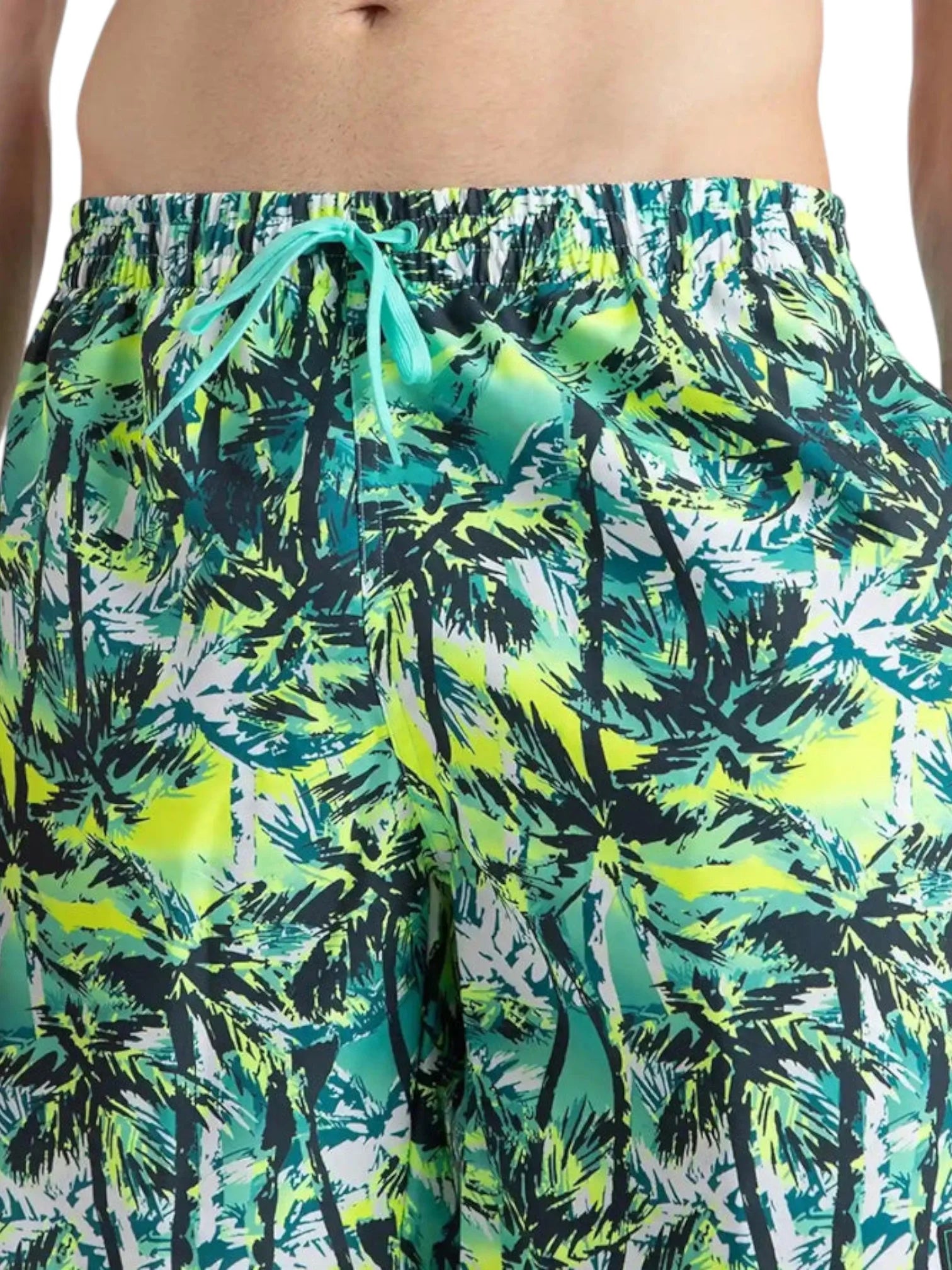 SPEEDO Men's Comfort Printed Watershorts With Side Pockets - Swell Green/Arctic Glass
