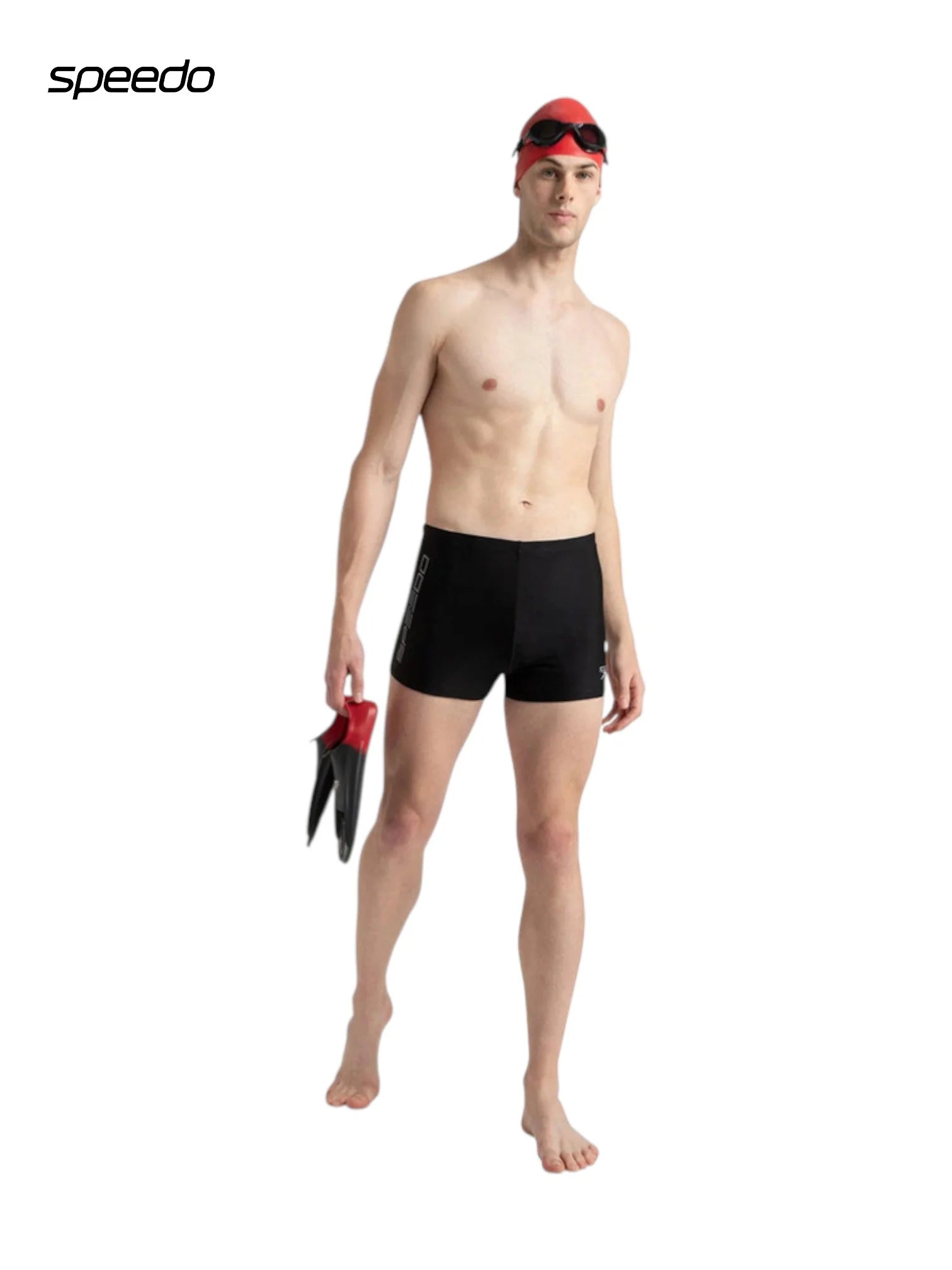 SPEEDO Men's Endurance10 Graphic Print Essential Aquashort - Black/Elephant